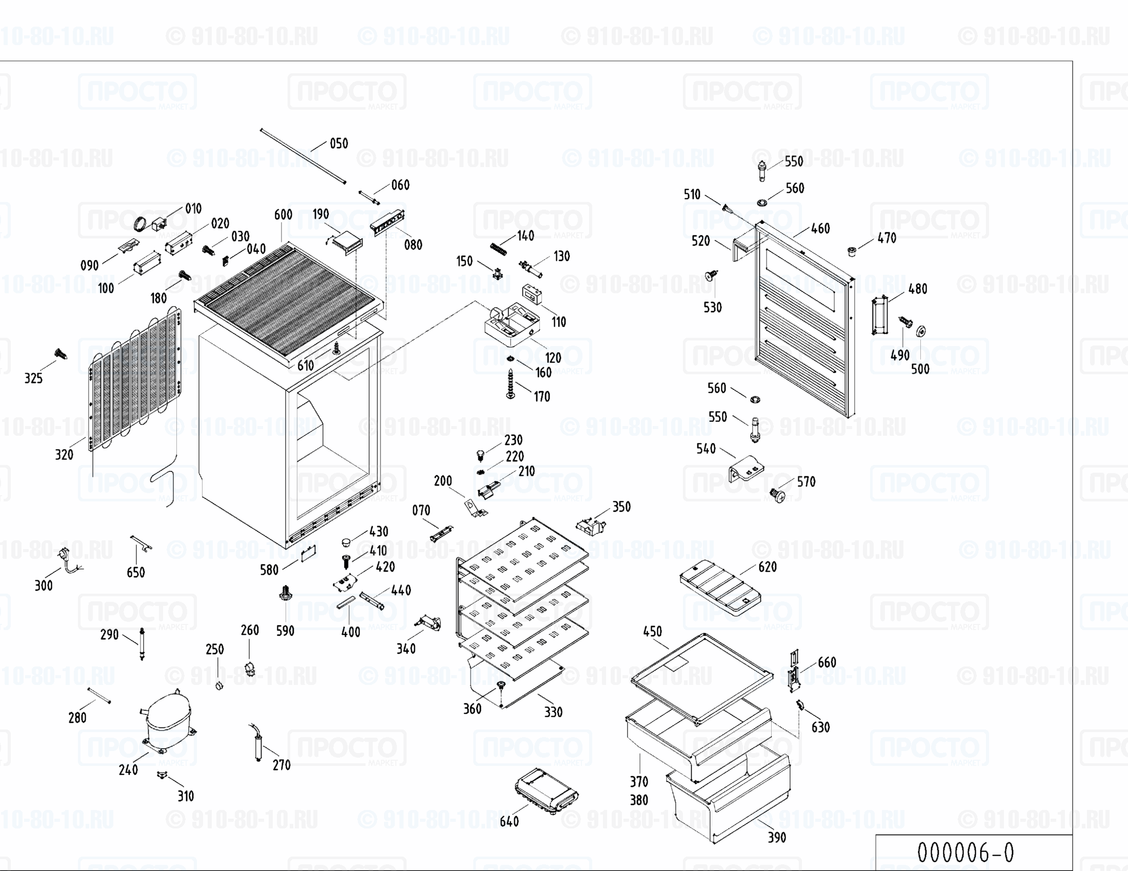 Взрыв-схема запчастей холодильника Liebherr GS 1183-10