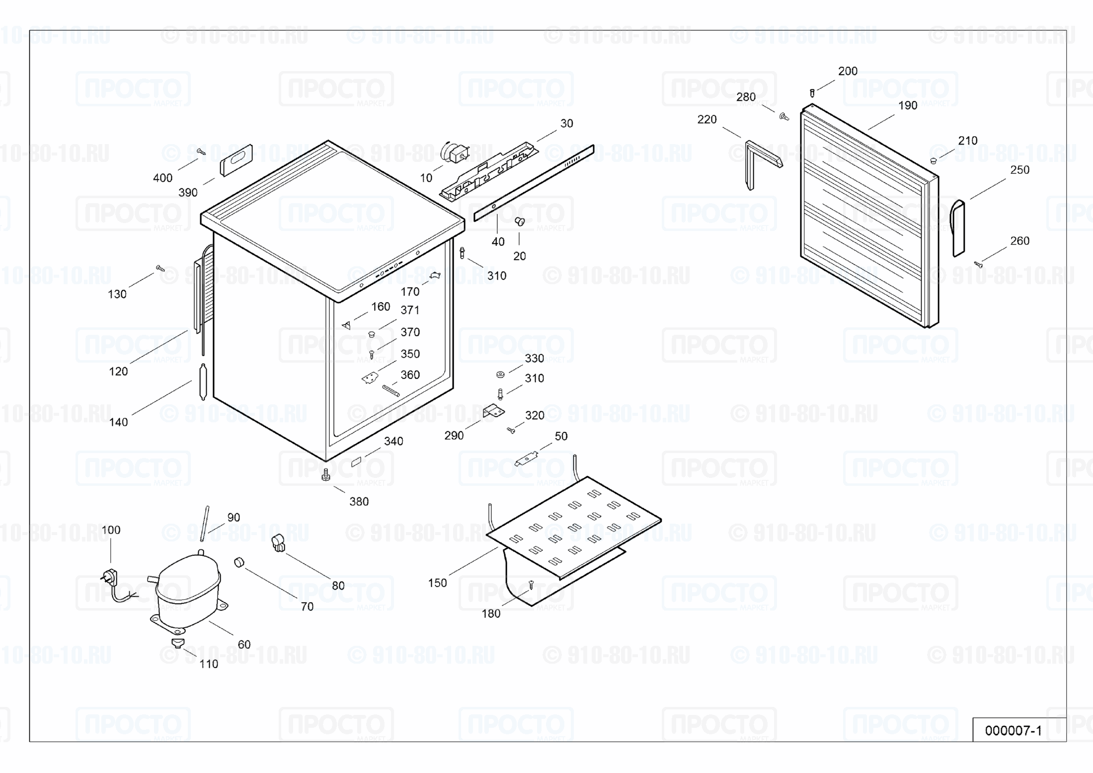 Взрыв-схема запчастей холодильника Liebherr GS 800-11