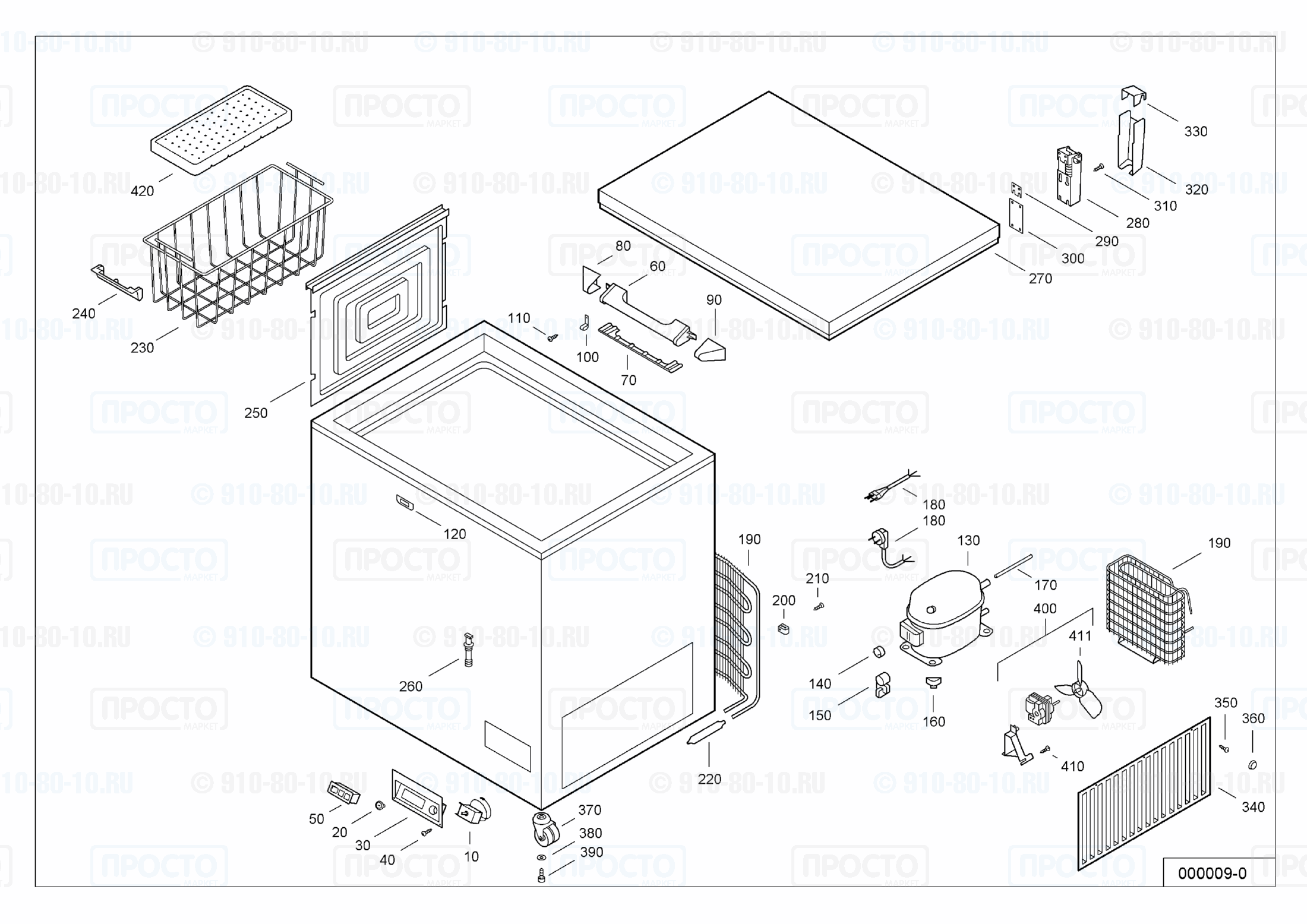 Взрыв-схема холодильника Liebherr GT 2802-10