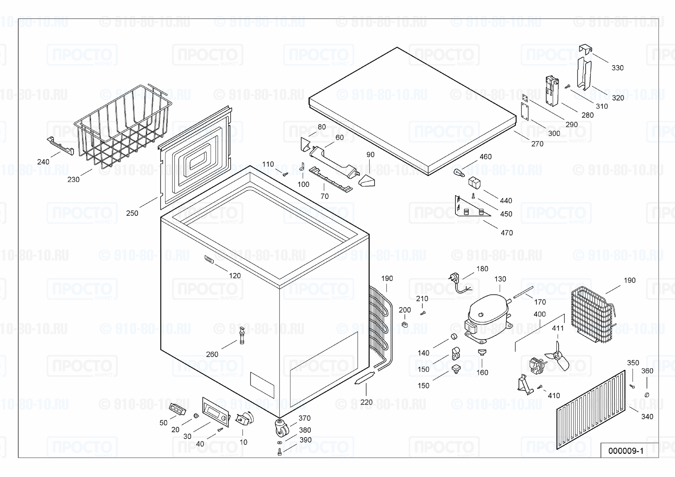 Взрыв-схема холодильника Liebherr GT 2802-10A
