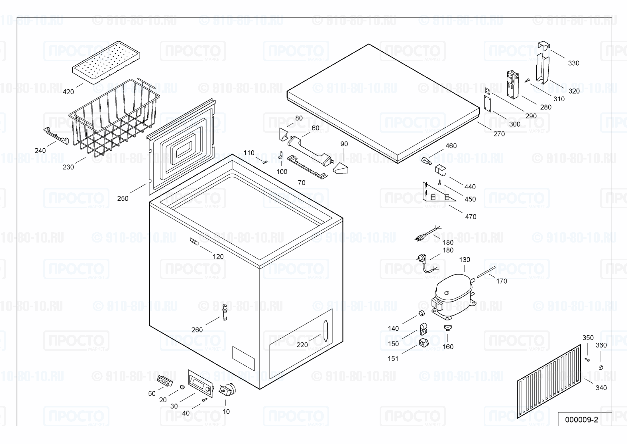 Взрыв-схема холодильника Liebherr GT 2802-11B