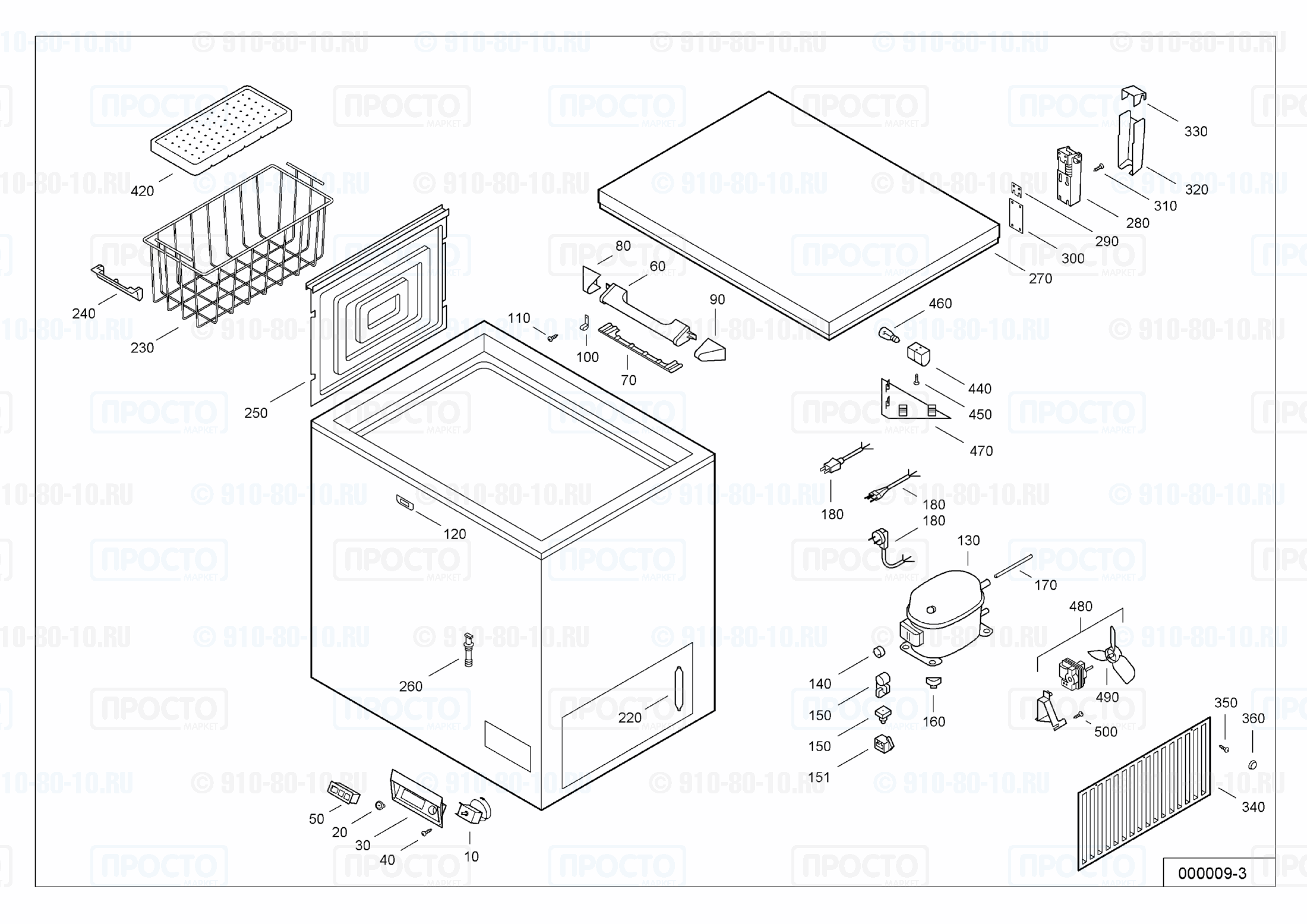 Взрыв-схема запчастей холодильника Liebherr GT 2802-11