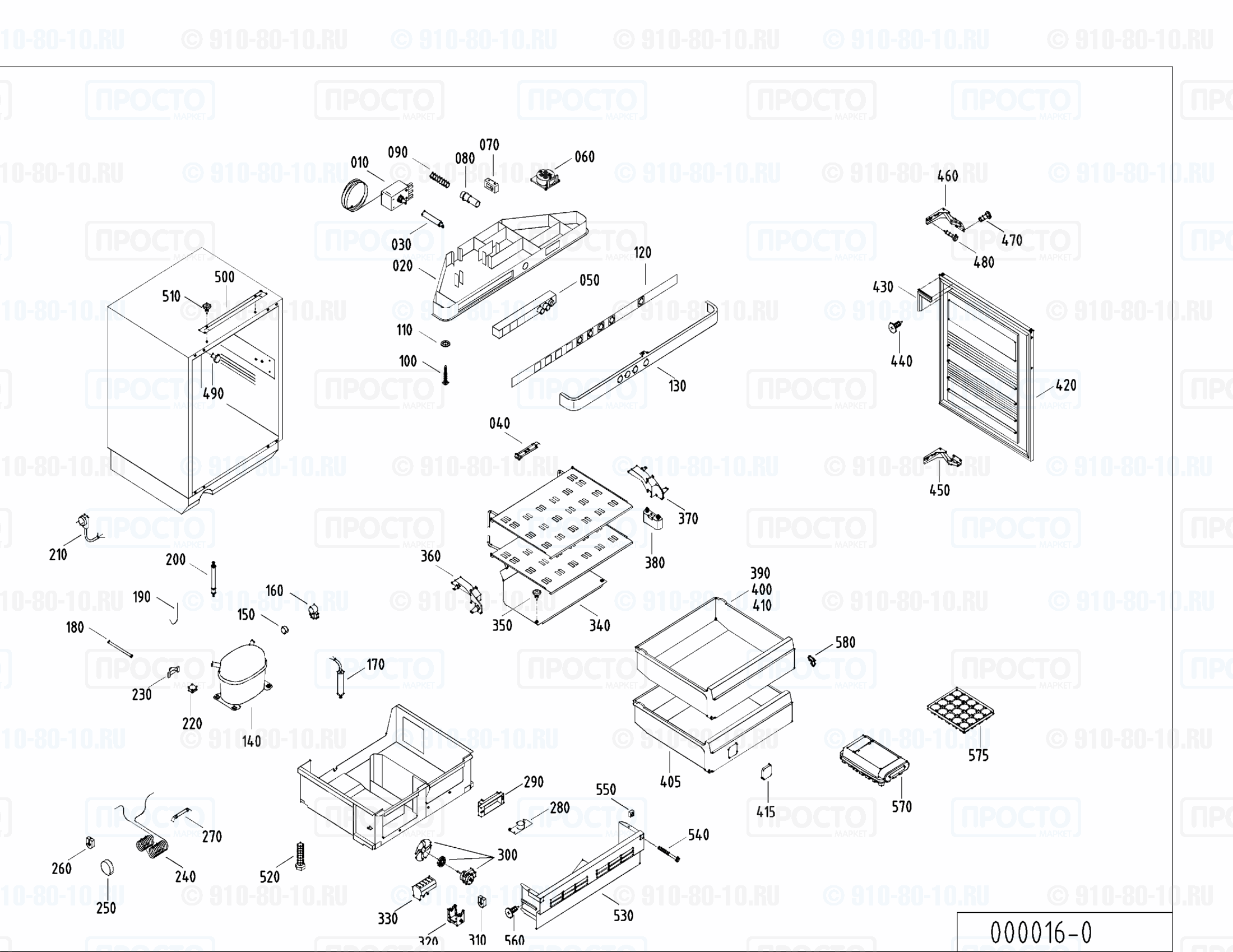 Взрыв-схема холодильника Liebherr GIU 1303-10