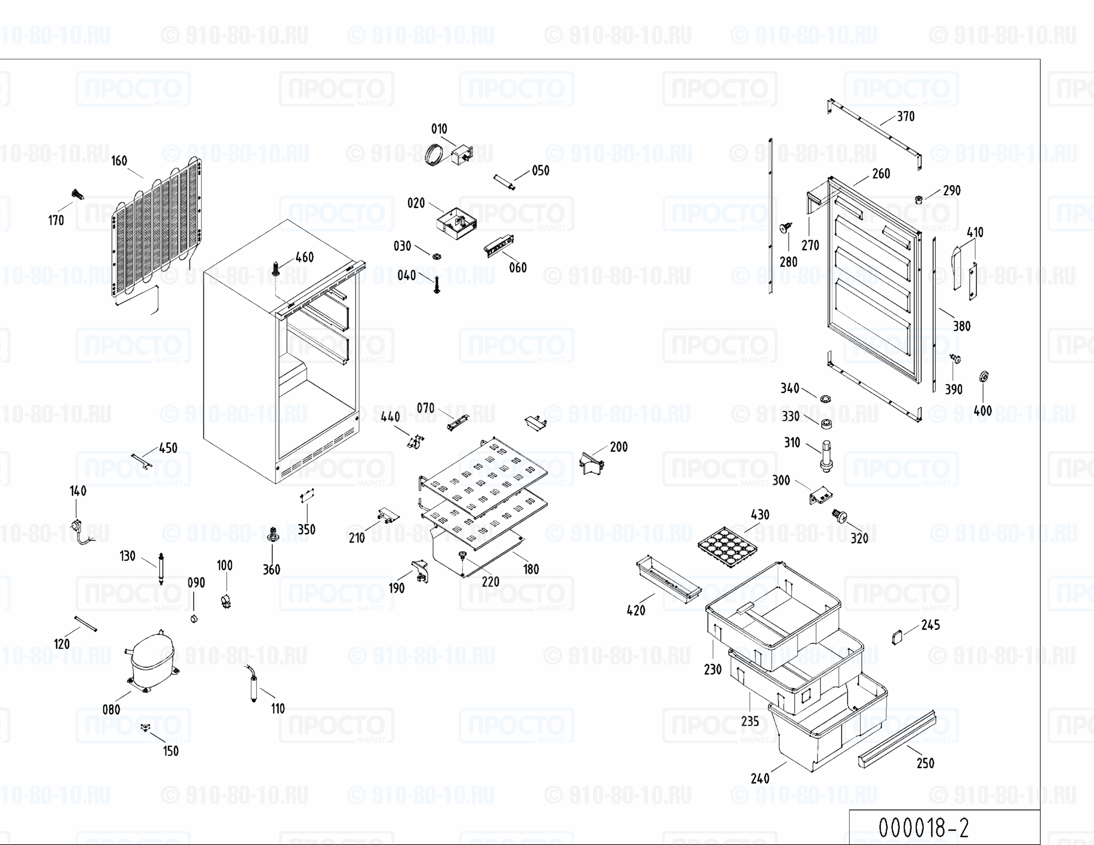 Взрыв-схема холодильника Liebherr GUb 1202-10B