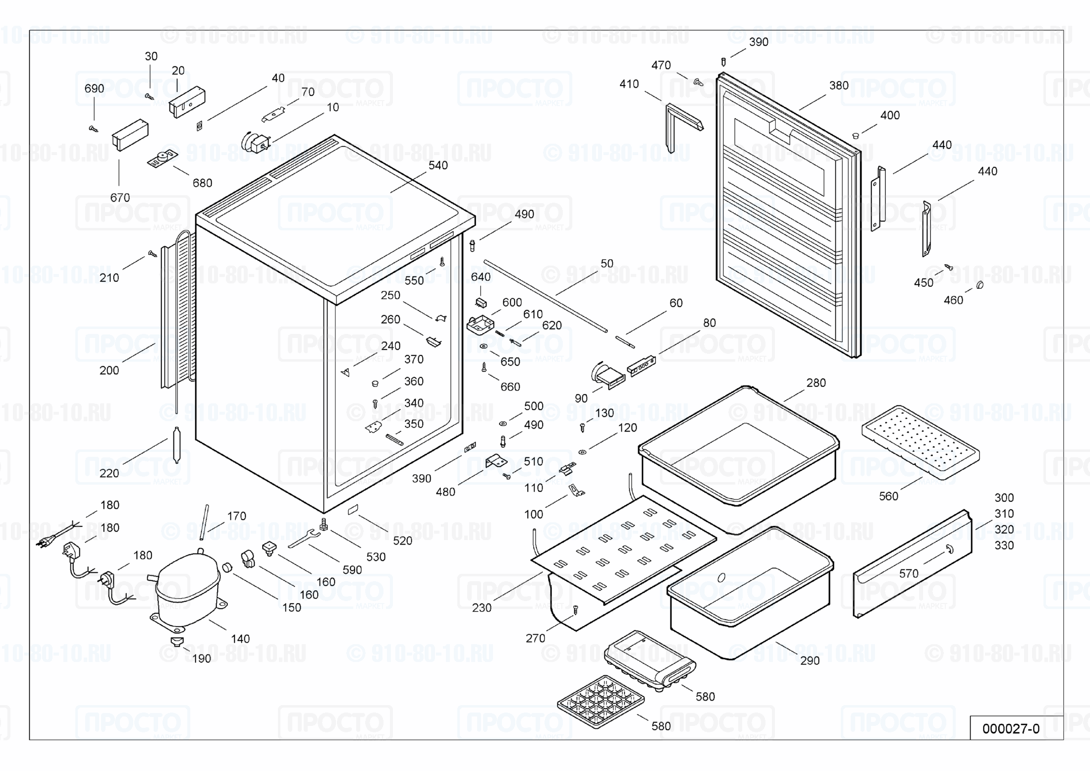 Взрыв-схема холодильника Liebherr GS 1502-10A