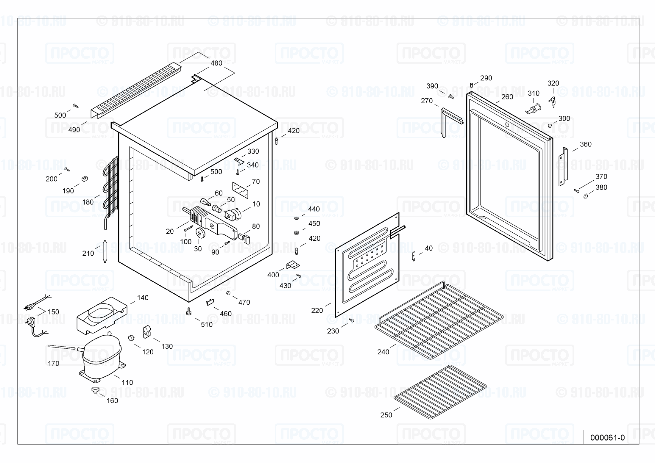 Взрыв-схема запчастей холодильника Liebherr FKU 1800-10