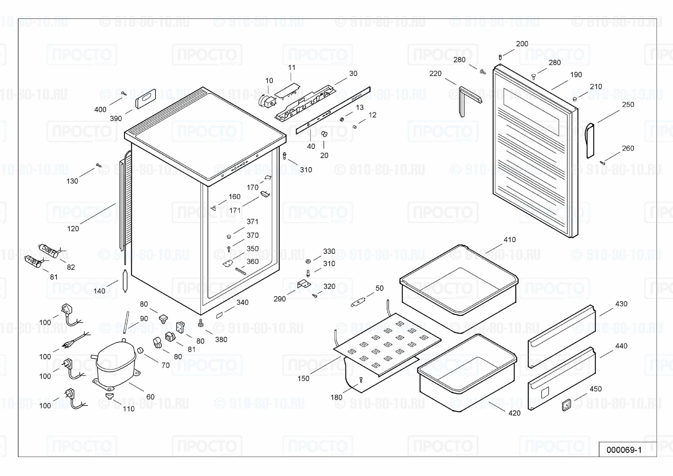 Взрыв-схема холодильника Liebherr GS 1301-21
