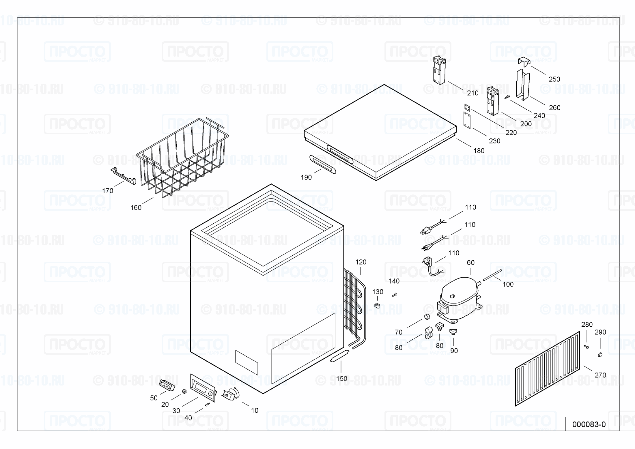 Взрыв-схема запчастей холодильника Liebherr GT 1402-10