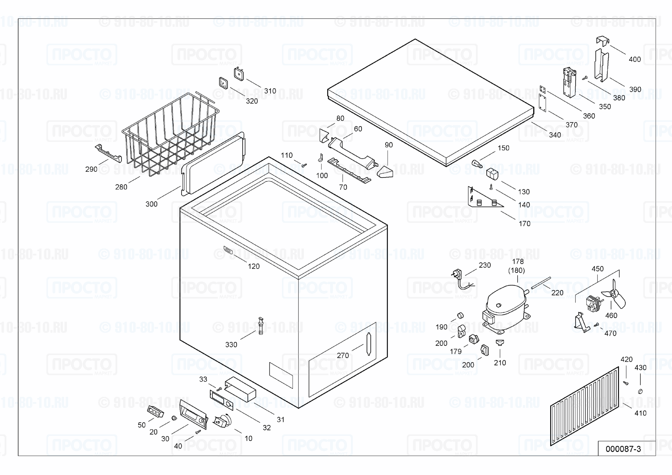 Взрыв-схема запчастей холодильника Liebherr GT 2682-11