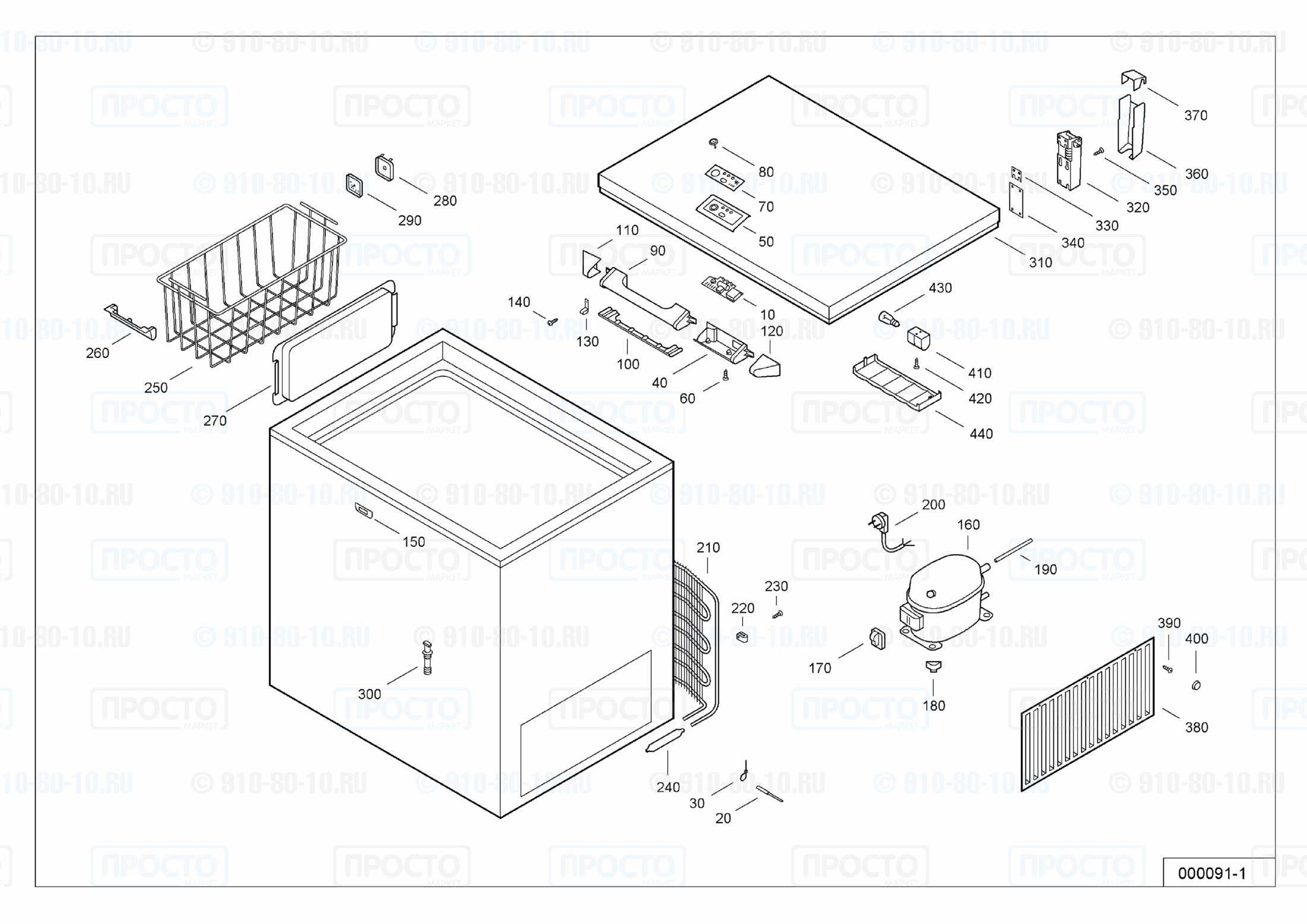 Взрыв-схема запчастей холодильника Liebherr GT 2183-20B