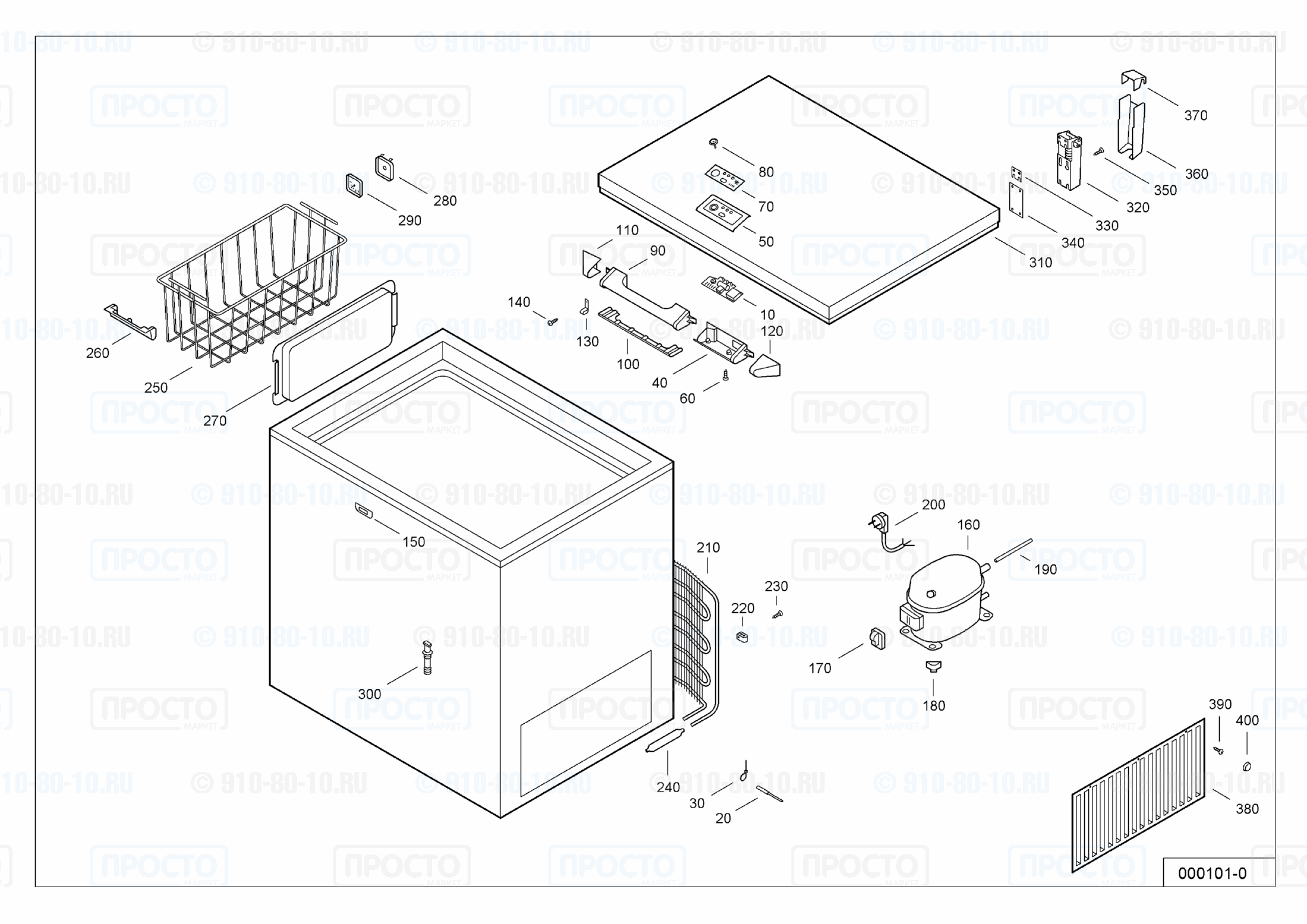 Взрыв-схема запчастей холодильника Liebherr GT 3083-20