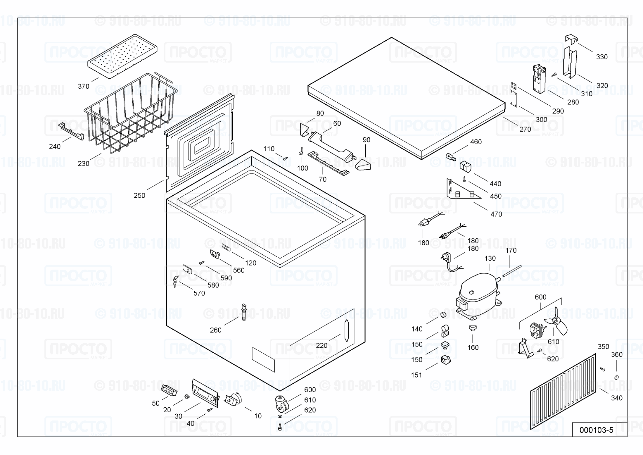 Взрыв-схема запчастей холодильника Liebherr GT 3402-11B