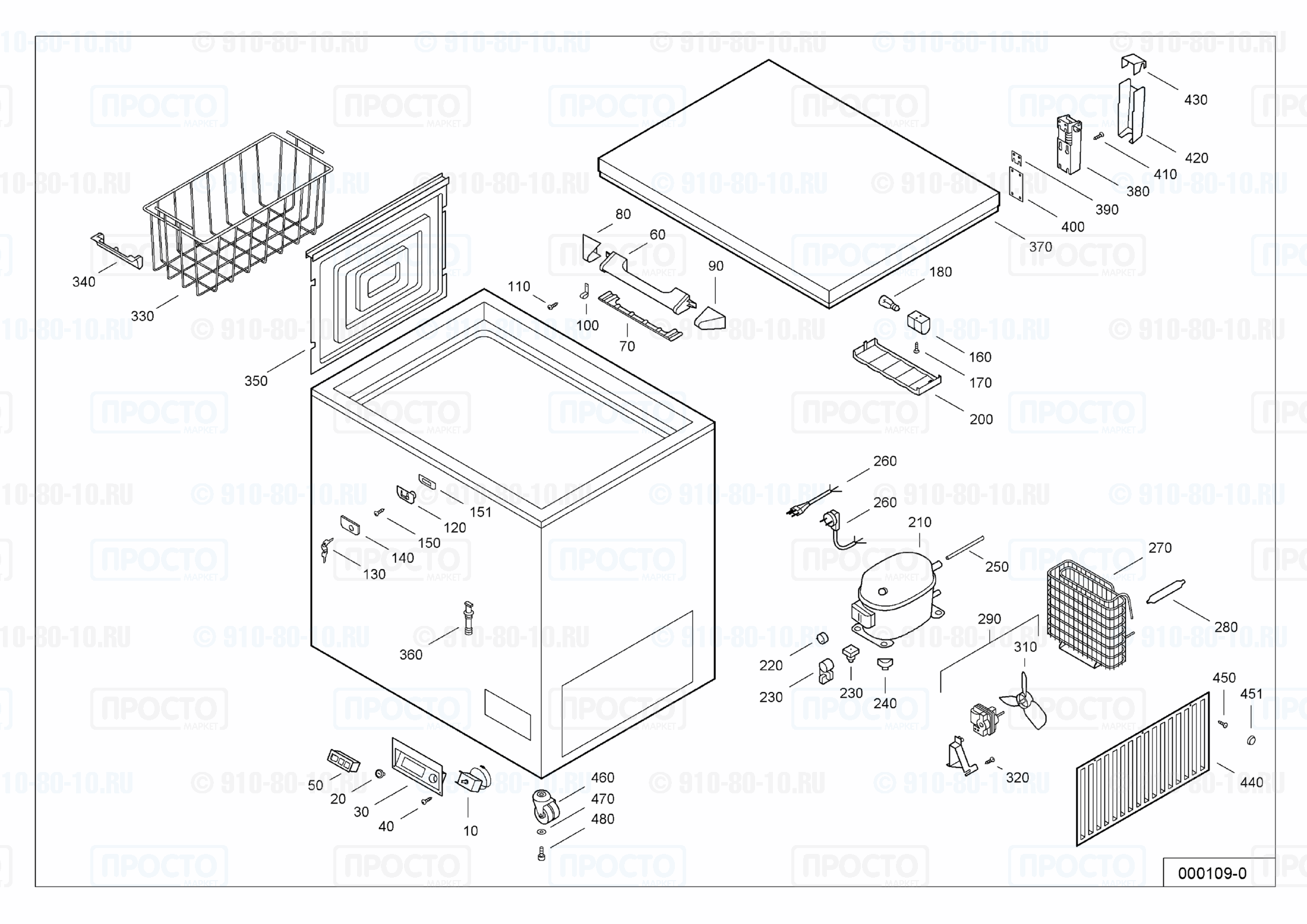 Взрыв-схема холодильника Liebherr GT 4402-10