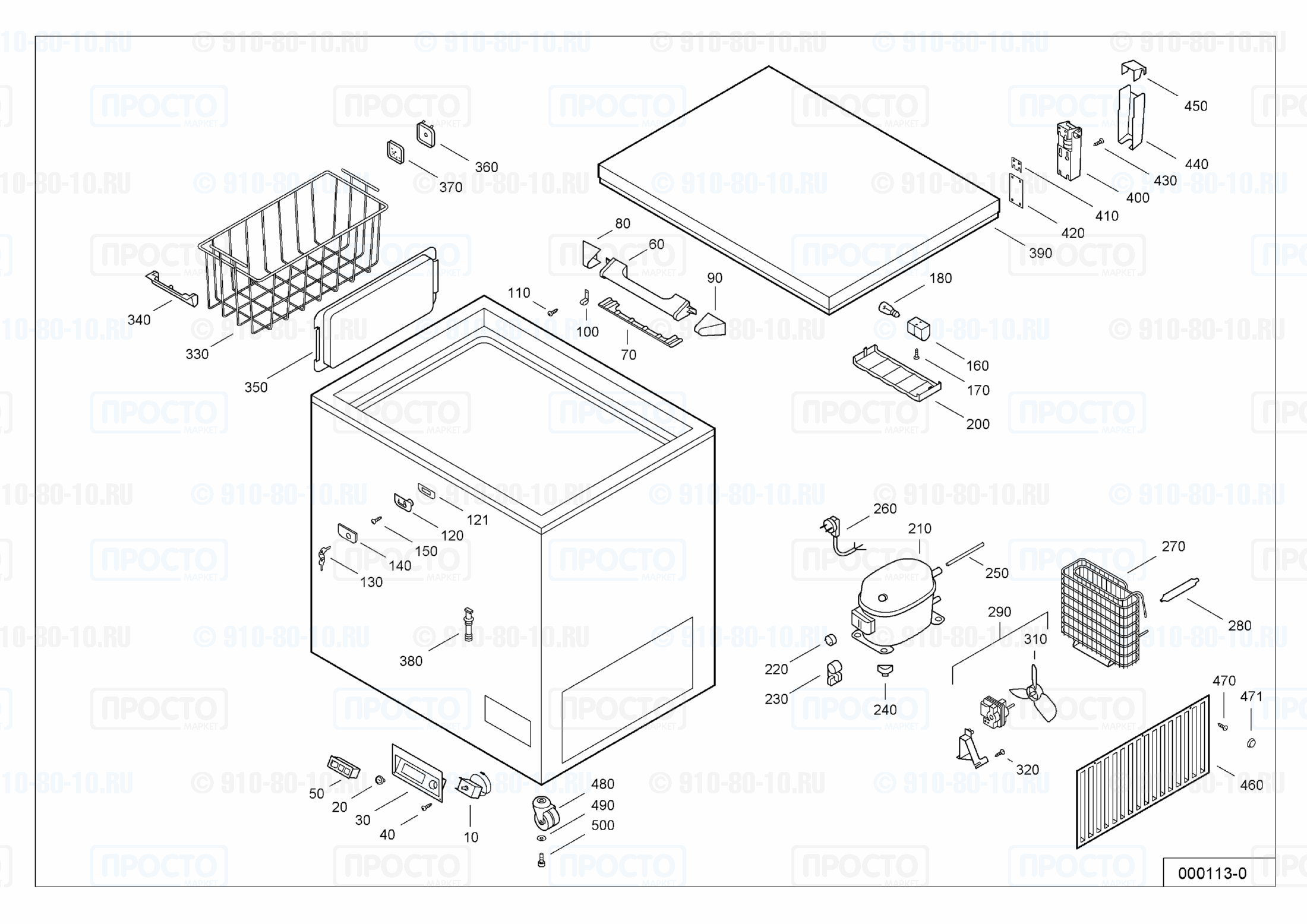 Взрыв-схема запчастей холодильника Liebherr GT 4782-10