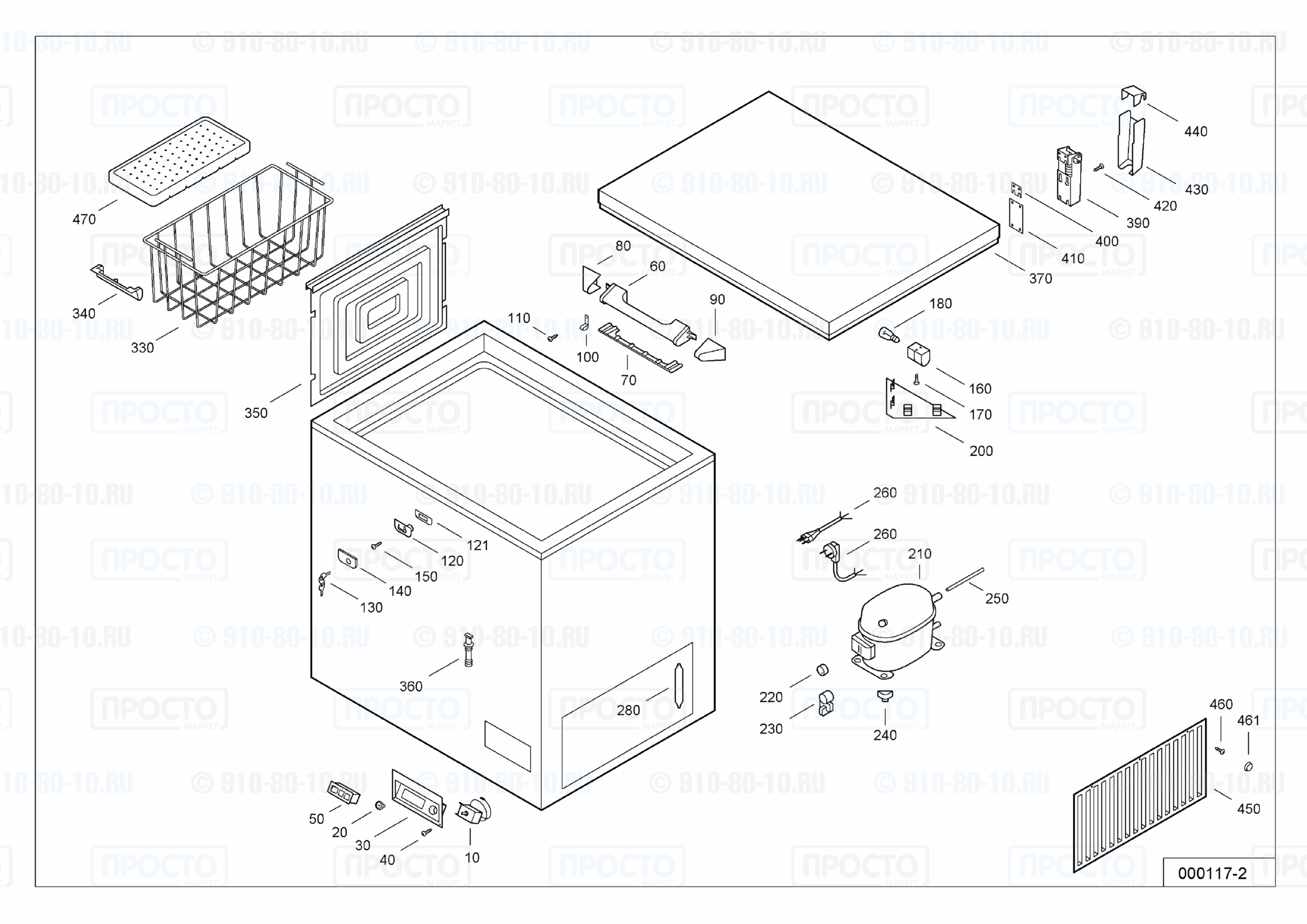 Взрыв-схема запчастей холодильника Liebherr GT 6002-11