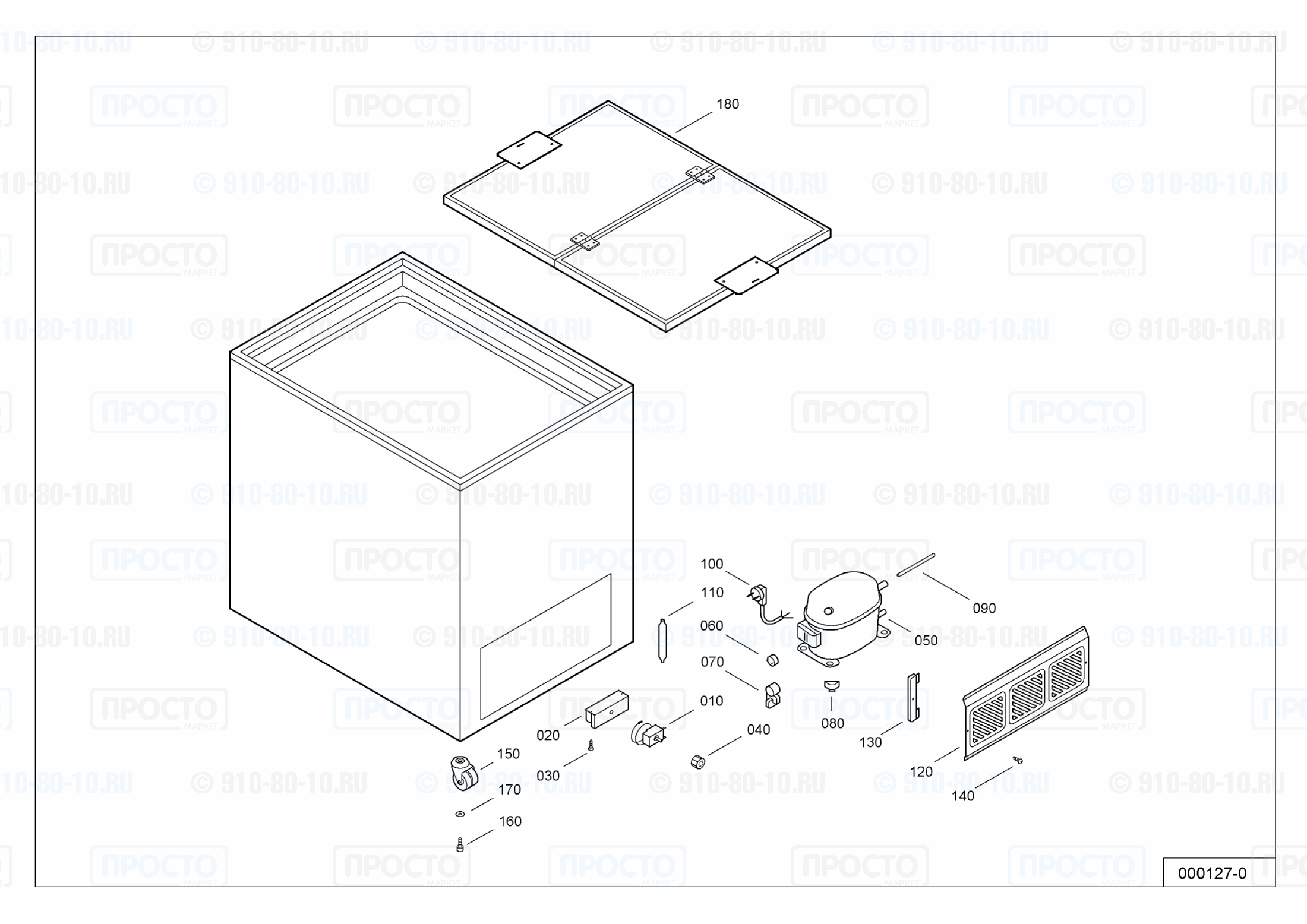 Взрыв-схема холодильника Liebherr GTE 2201-10