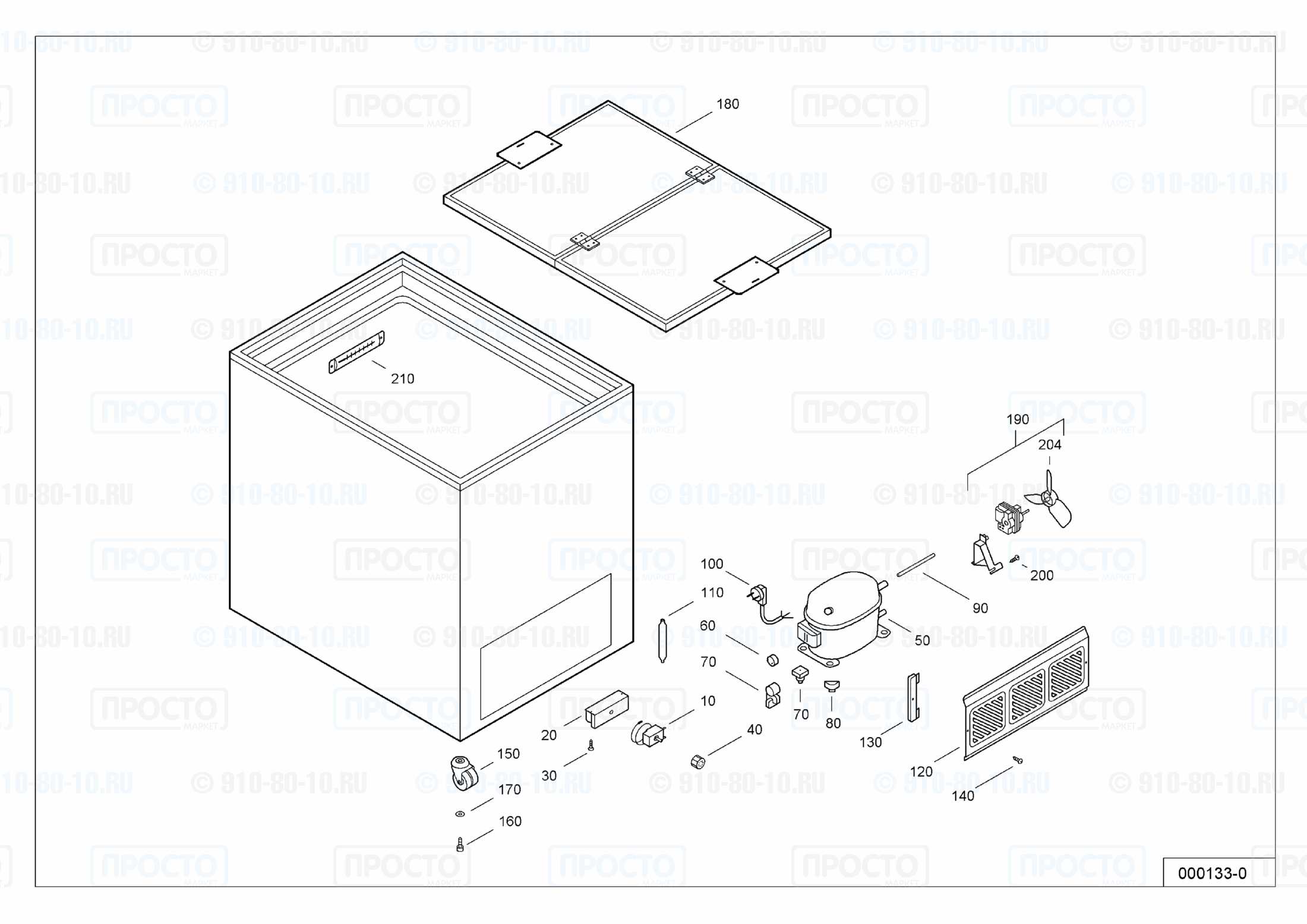 Взрыв-схема запчастей холодильника Liebherr GTE 2901-10