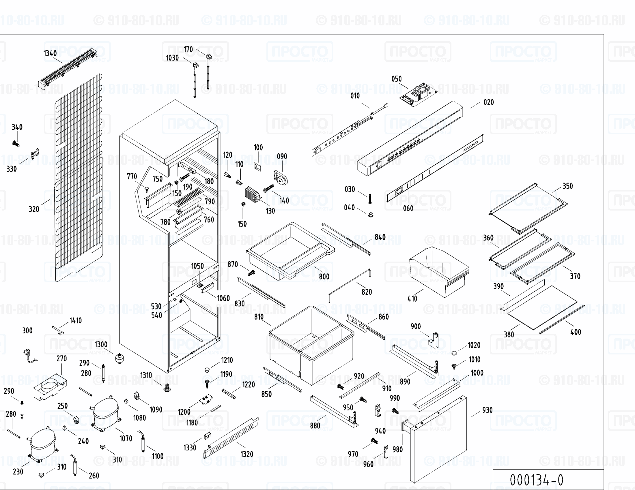 Взрыв-схема запчастей холодильника Liebherr KFG 3355-22
