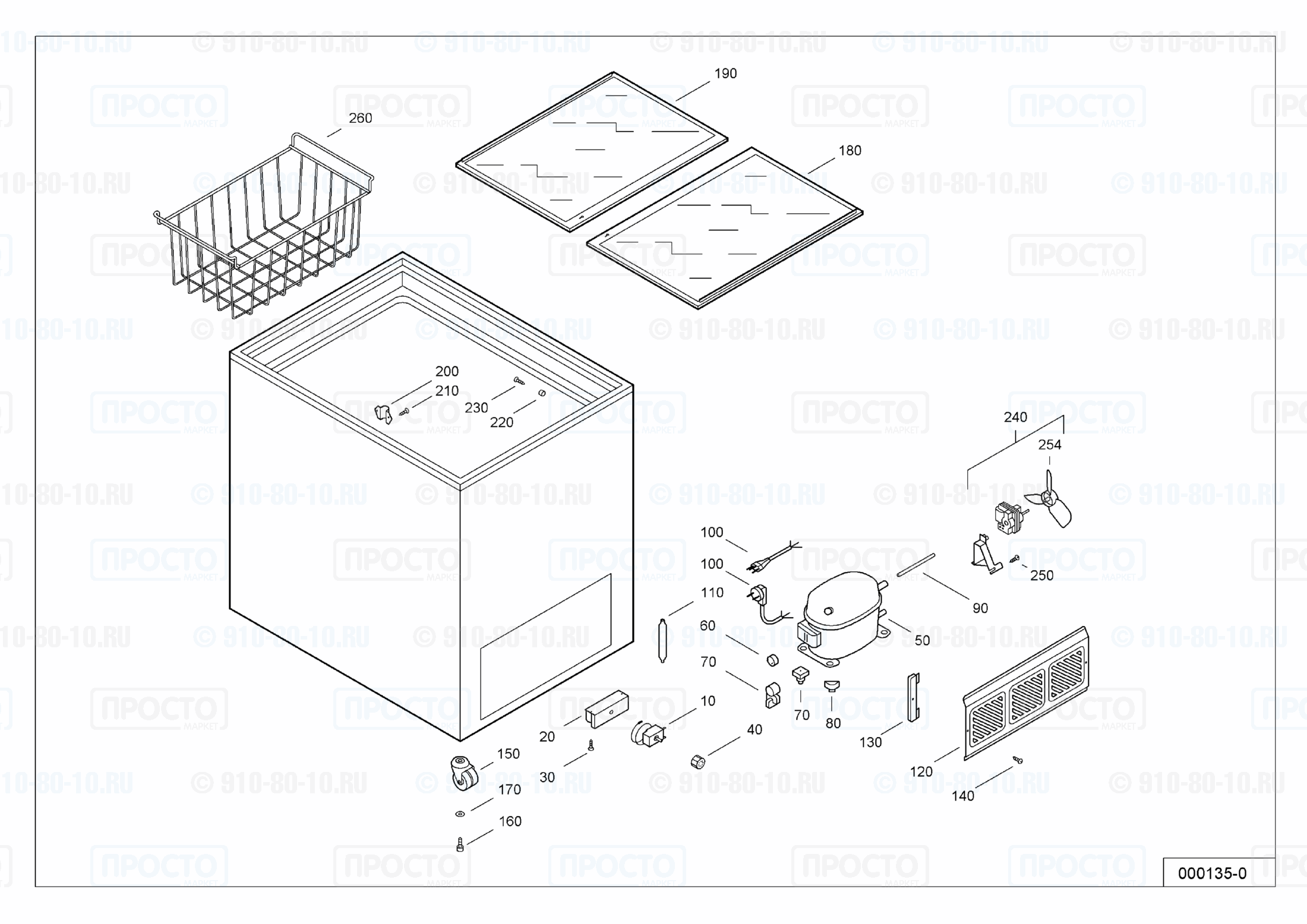 Взрыв-схема запчастей холодильника Liebherr GTE 2902-10