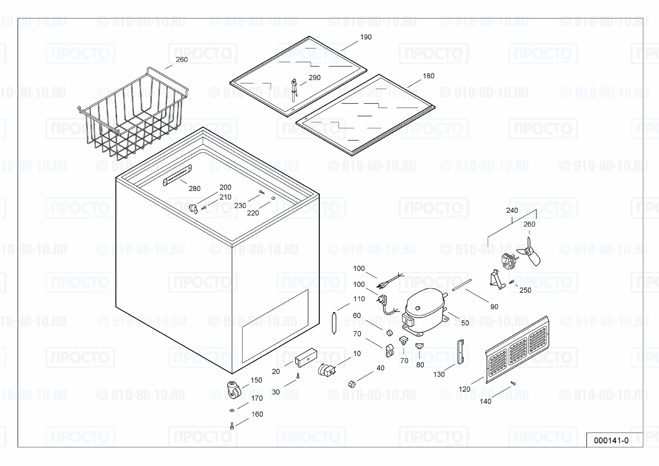 Взрыв-схема запчастей холодильника Liebherr GTE 3502-10