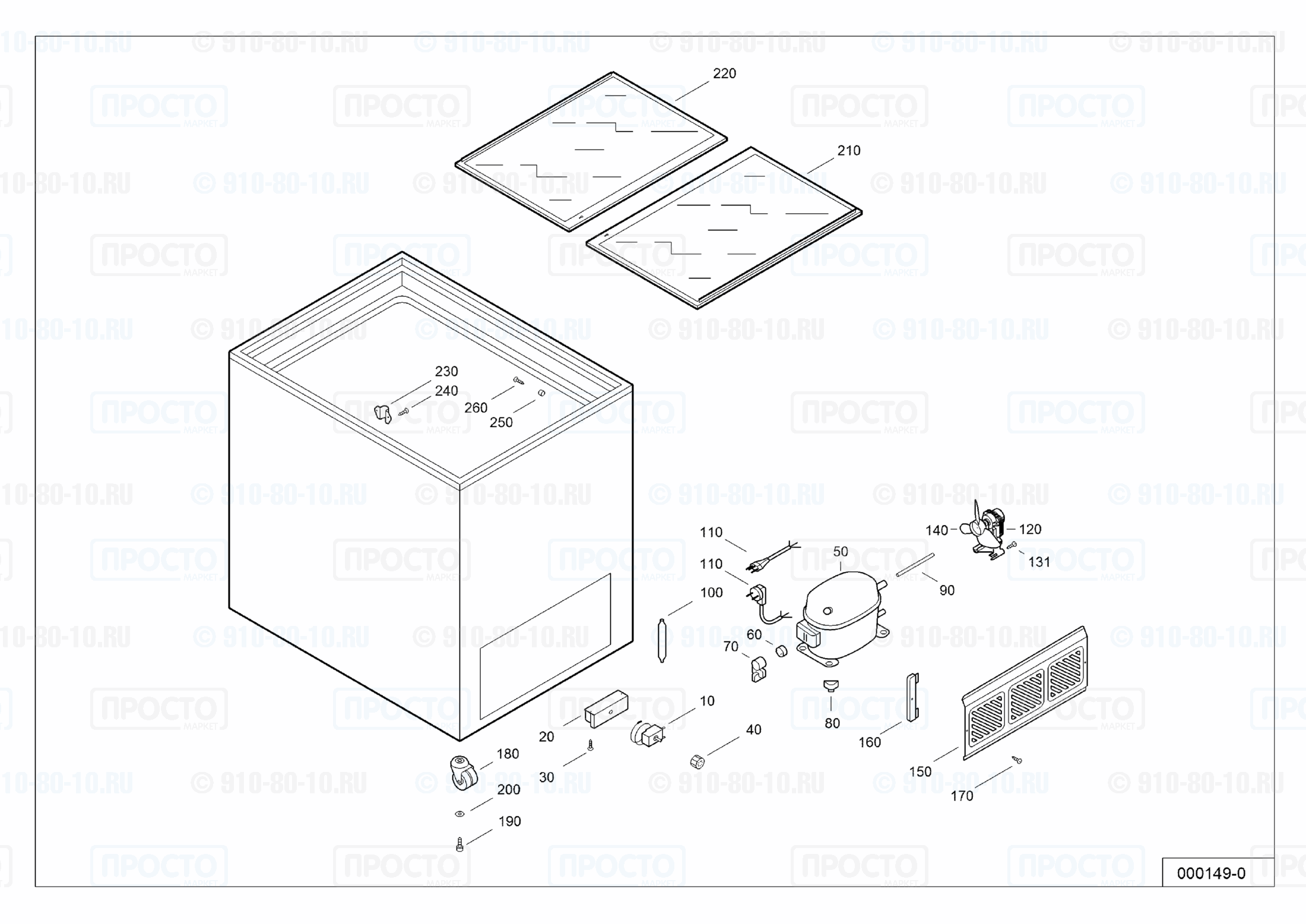 Взрыв-схема запчастей холодильника Liebherr GTE 5502-10