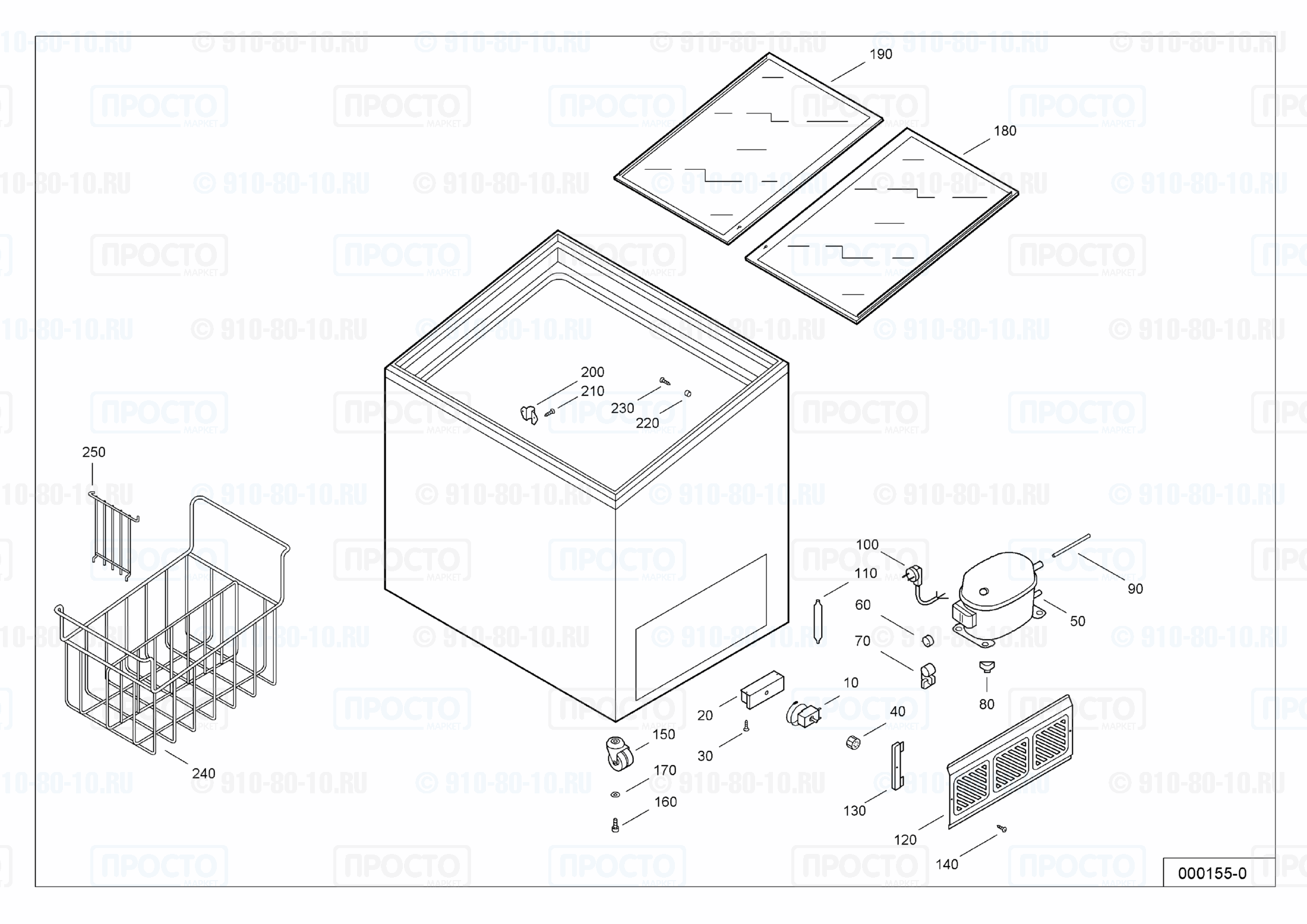 Взрыв-схема запчастей холодильника Liebherr GTI 3502-10