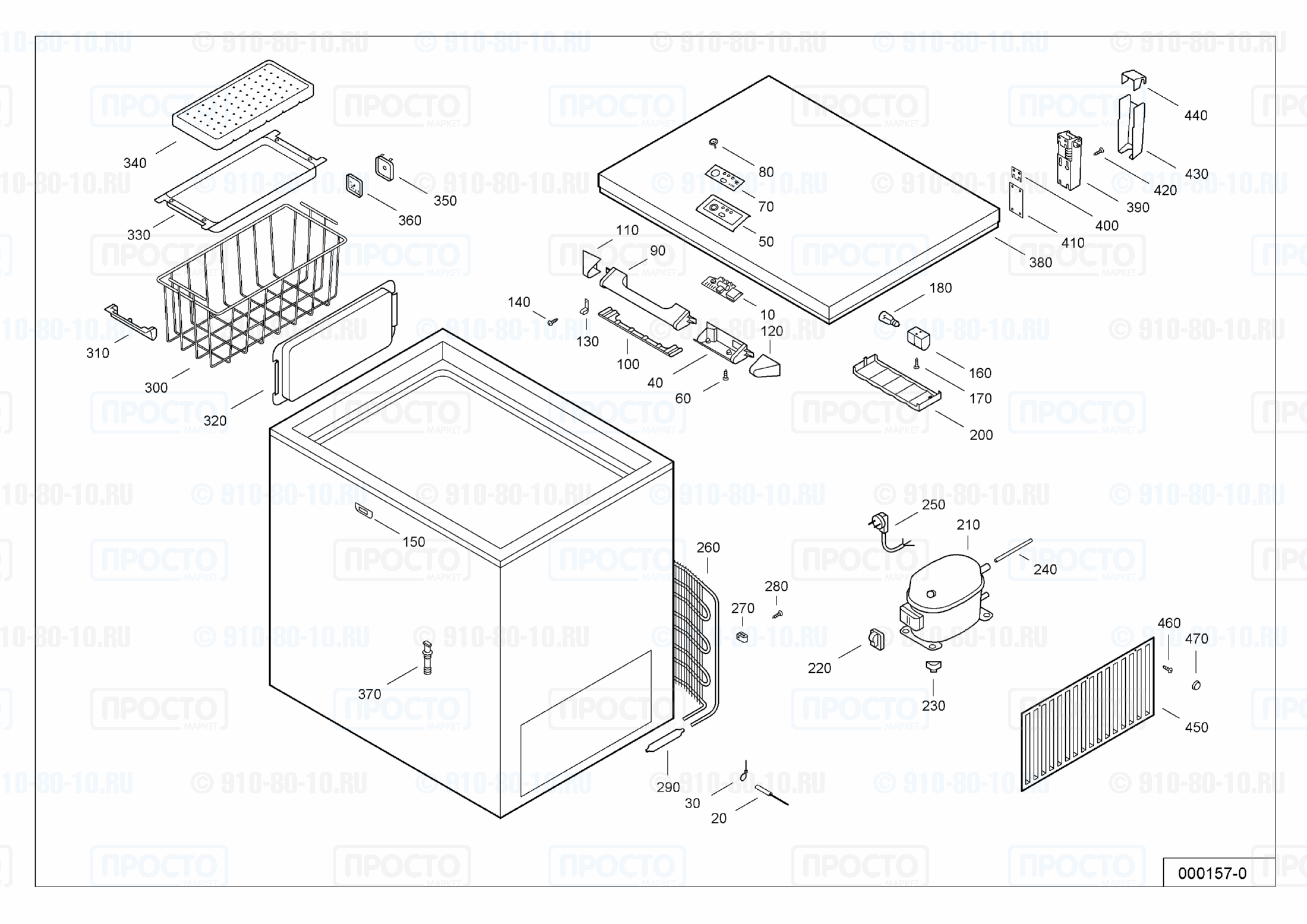 Взрыв-схема запчастей холодильника Liebherr GTS 2163-10A
