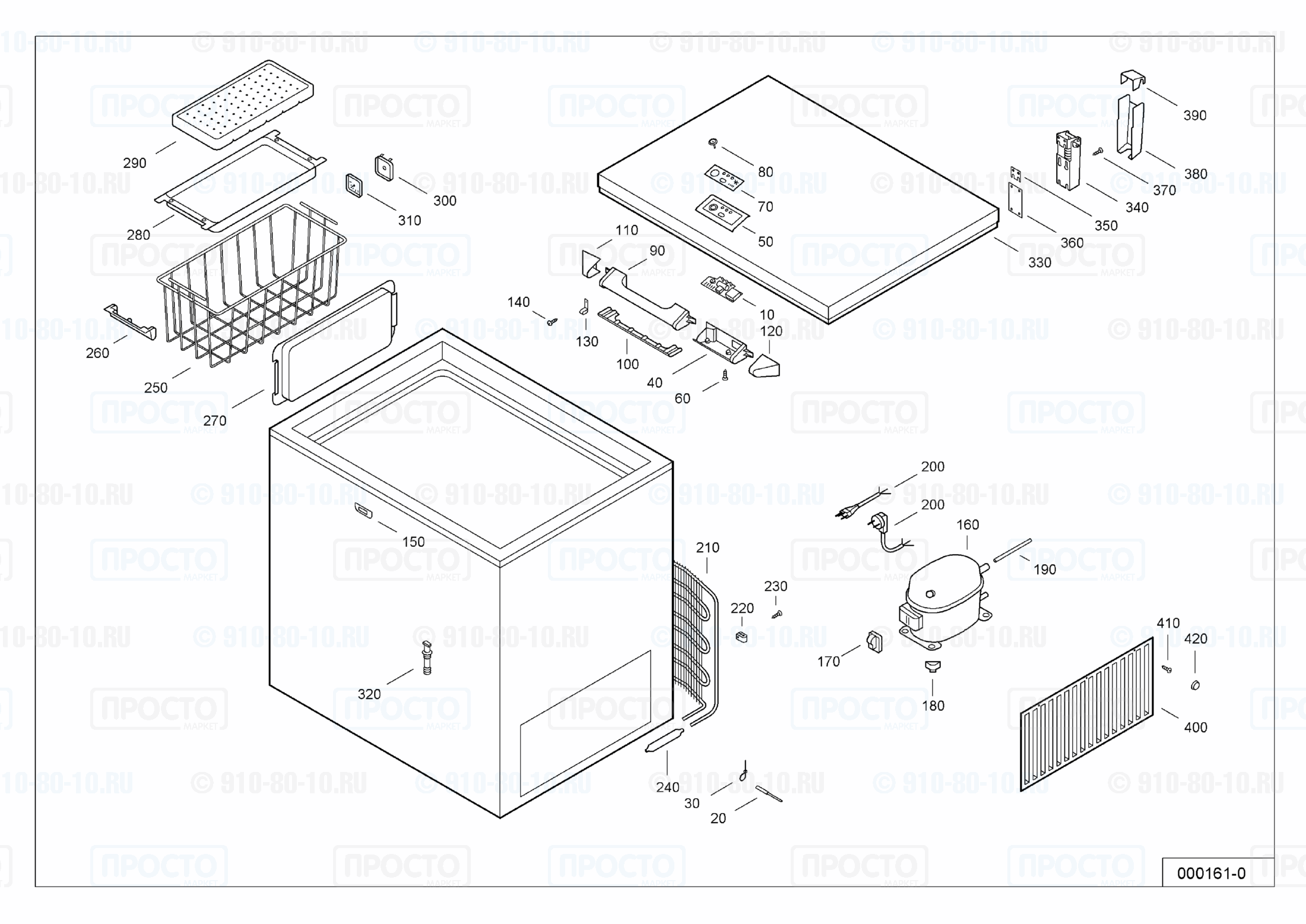 Взрыв-схема запчастей холодильника Liebherr GTS 2163-20A