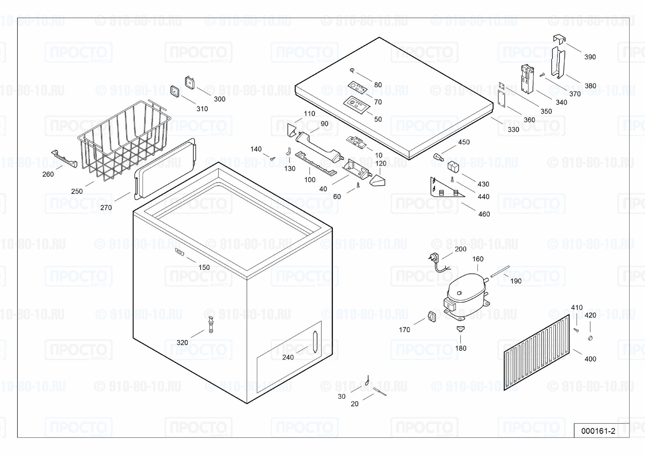 Взрыв-схема запчастей холодильника Liebherr GTS 2262-21