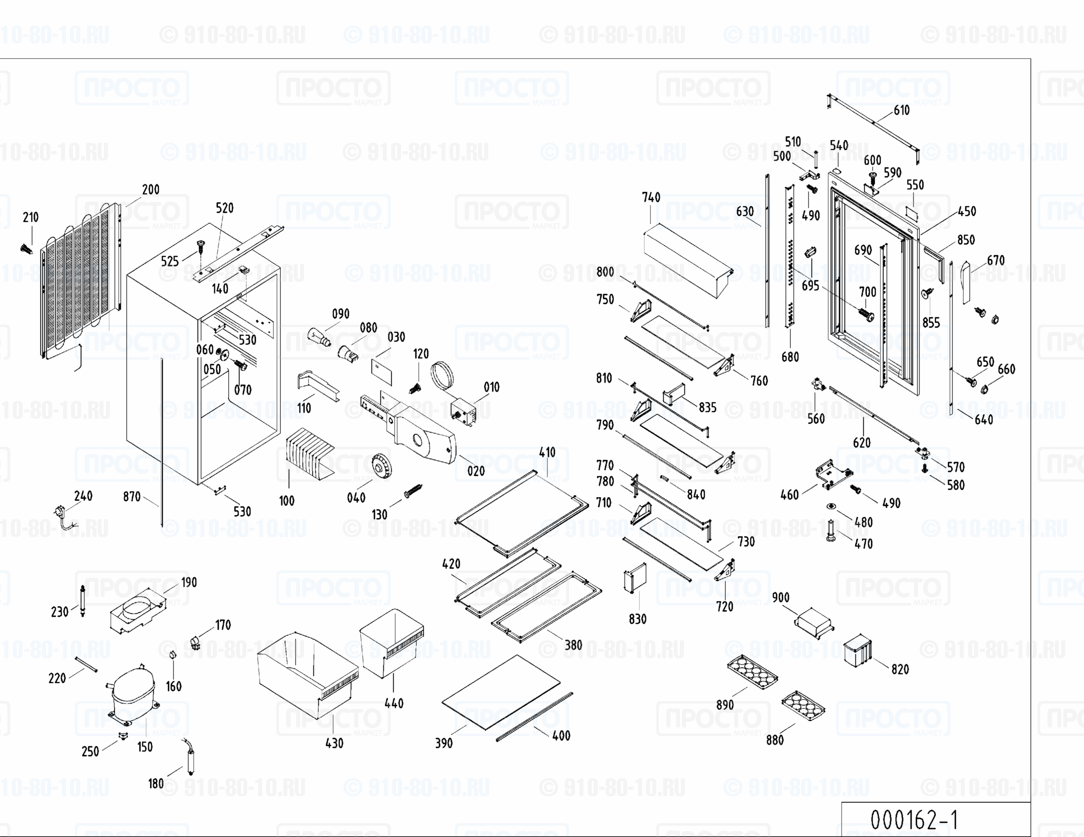 Взрыв-схема запчастей холодильника Liebherr KE 1830-11
