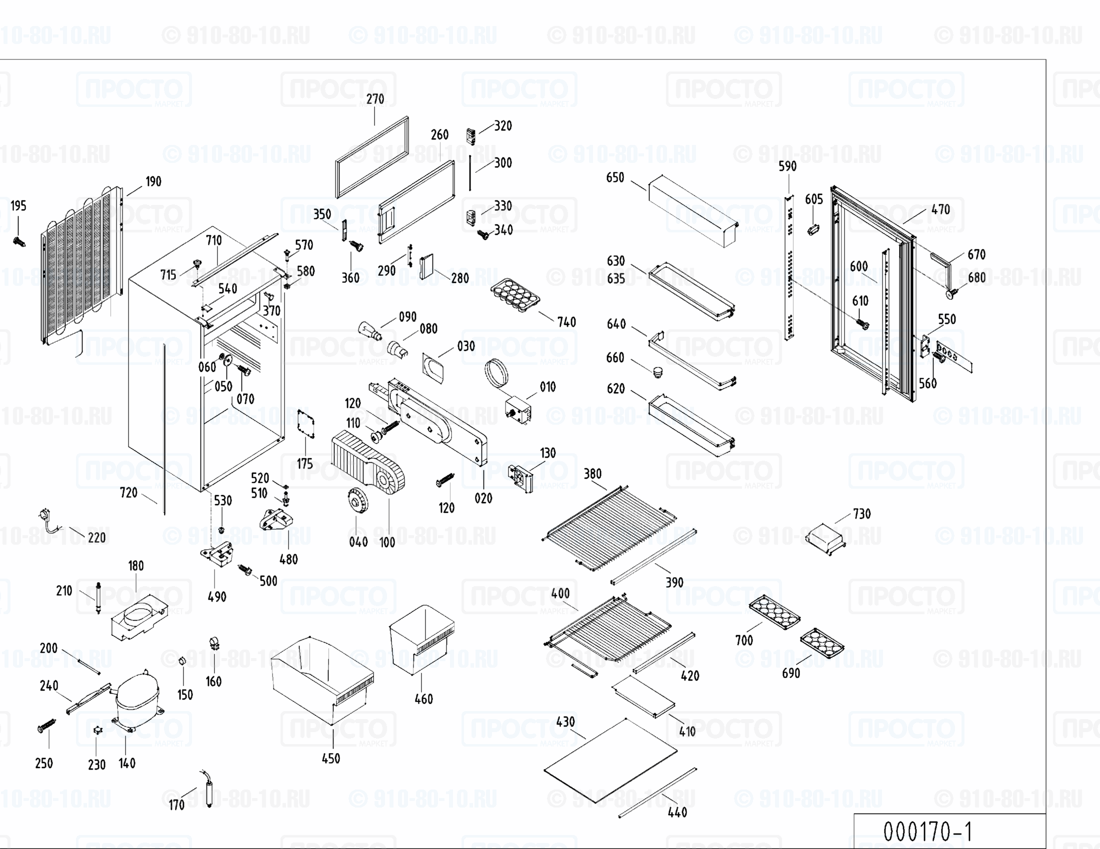 Взрыв-схема запчастей холодильника Liebherr KI 1623-20B