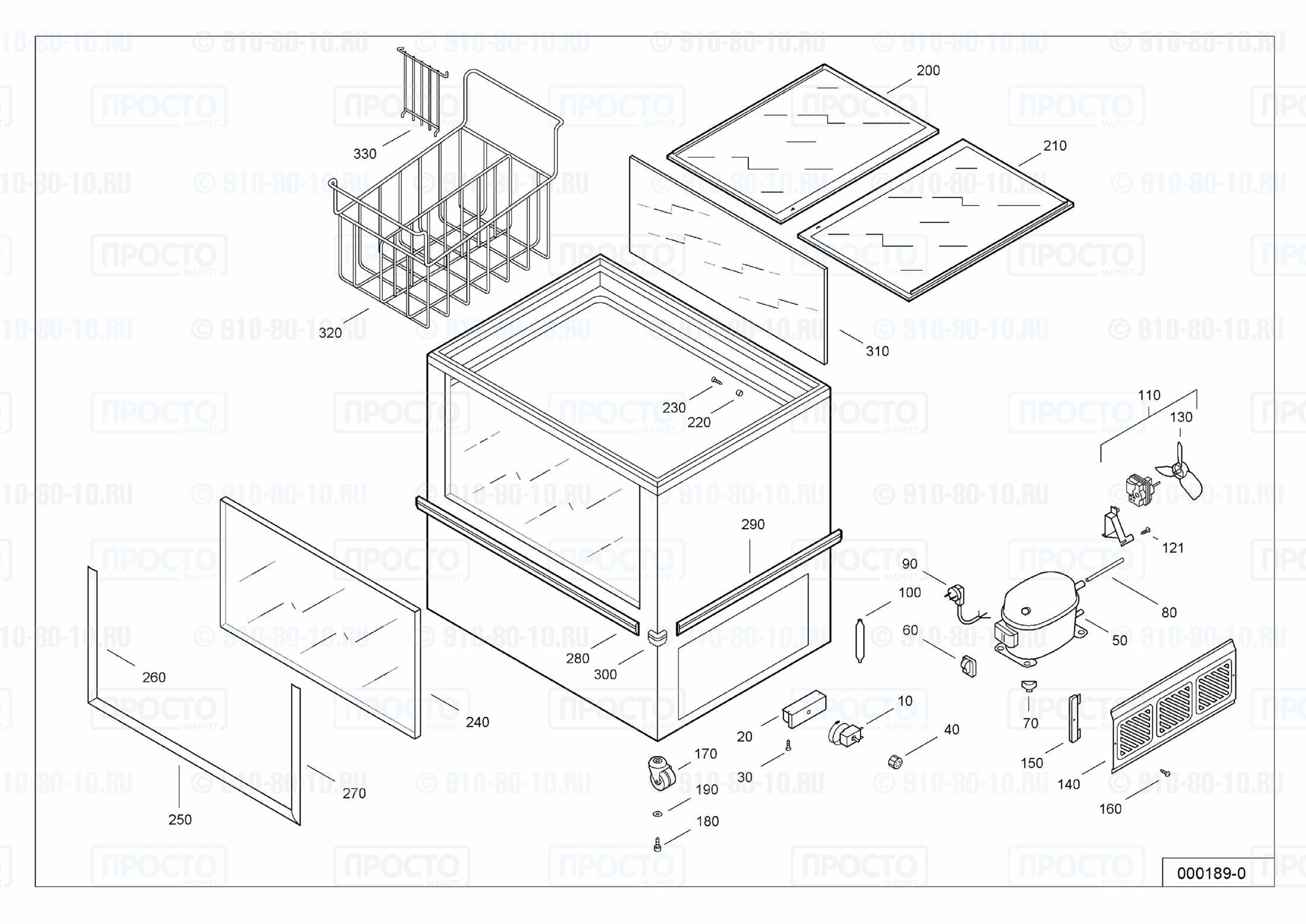 Взрыв-схема запчастей холодильника Liebherr GTV 3502-10