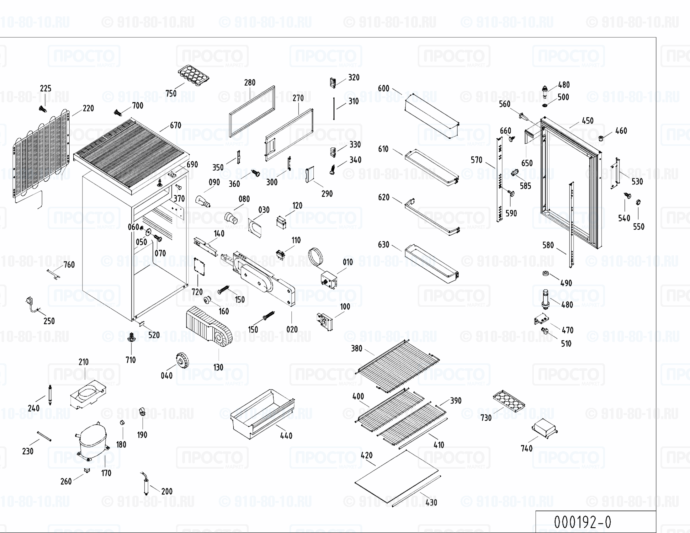 Взрыв-схема запчастей холодильника Liebherr KT 1413-10