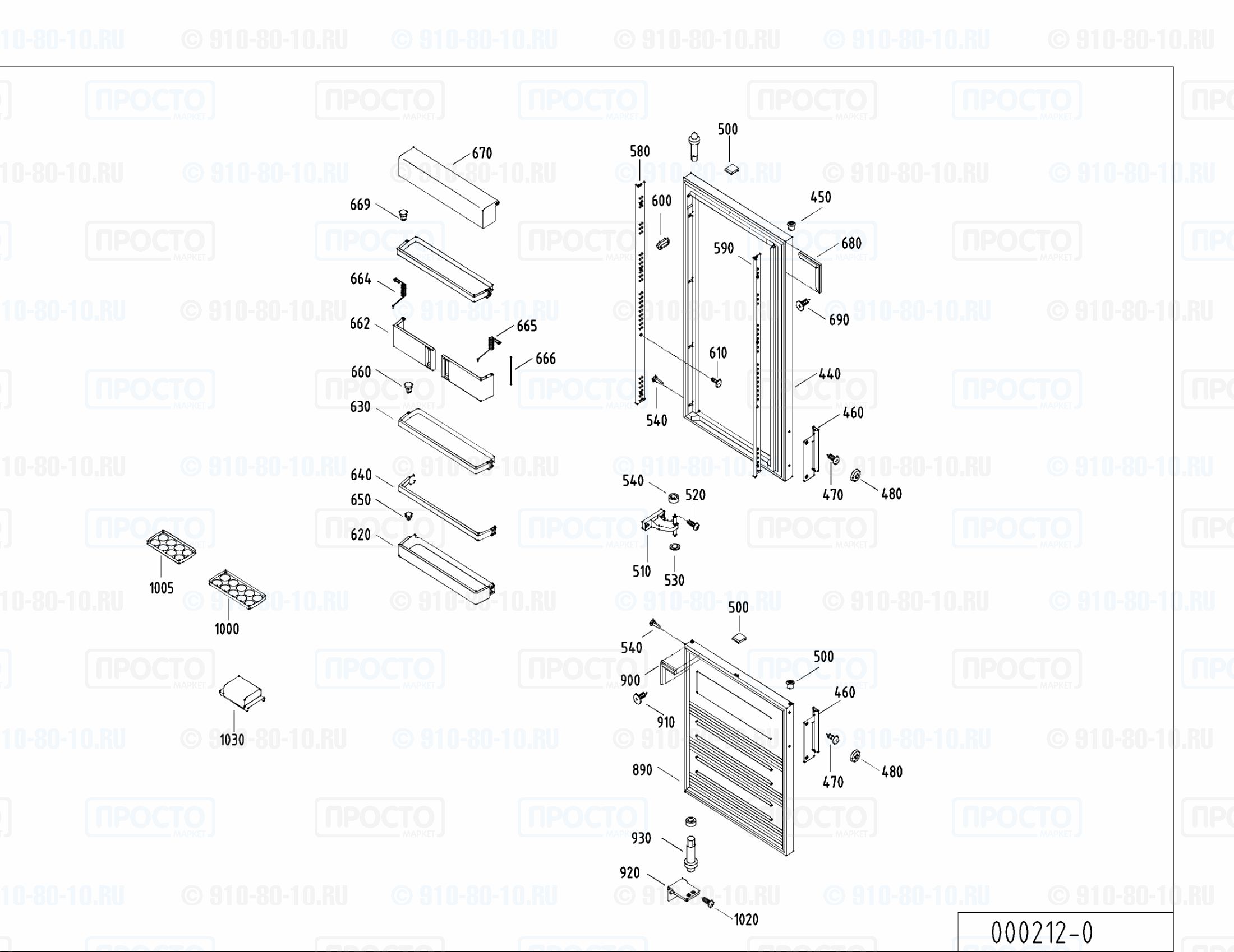Взрыв-схема холодильника Liebherr KGT 3925-11