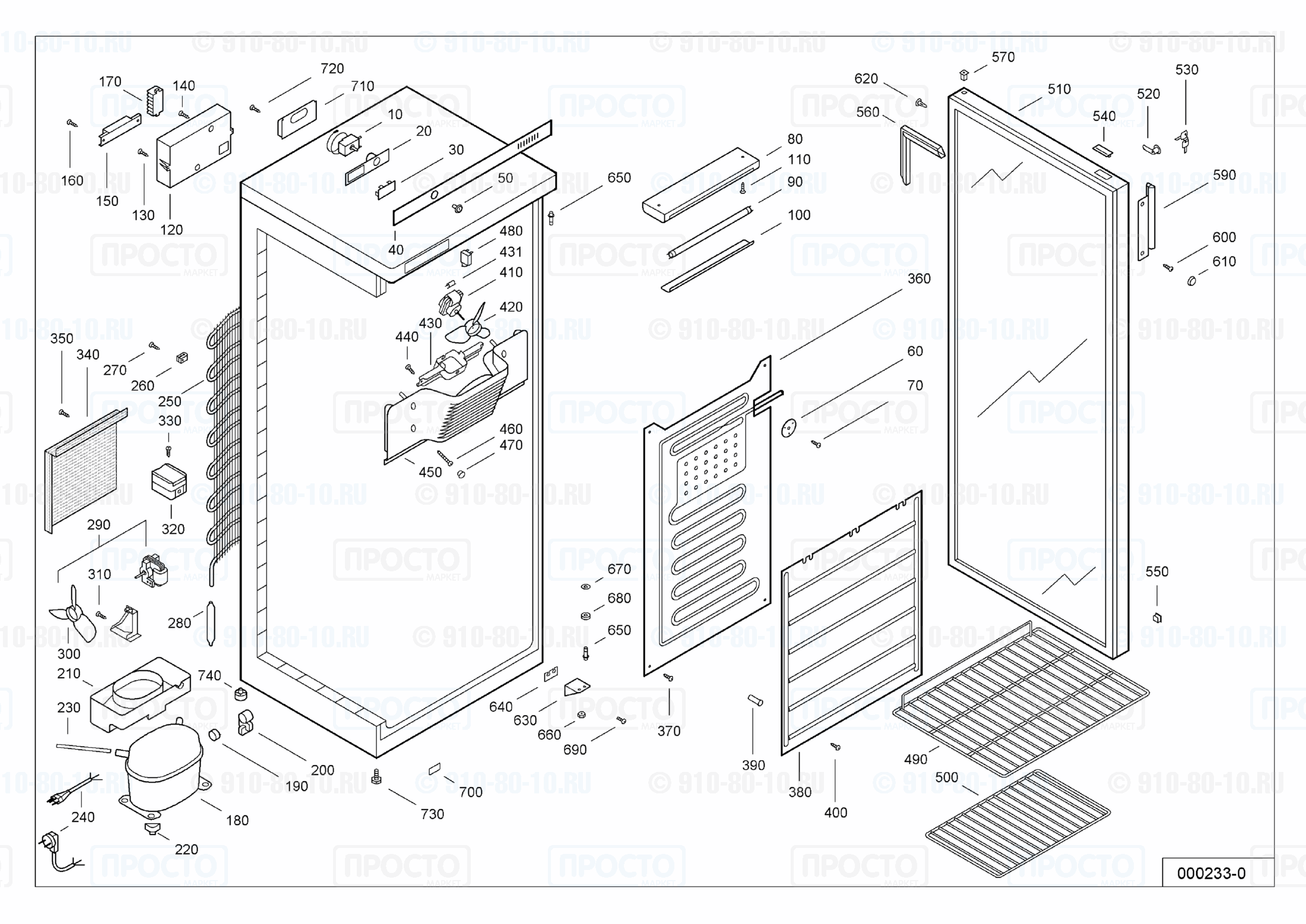 Взрыв-схема запчастей холодильника Liebherr UKS 3502-10A