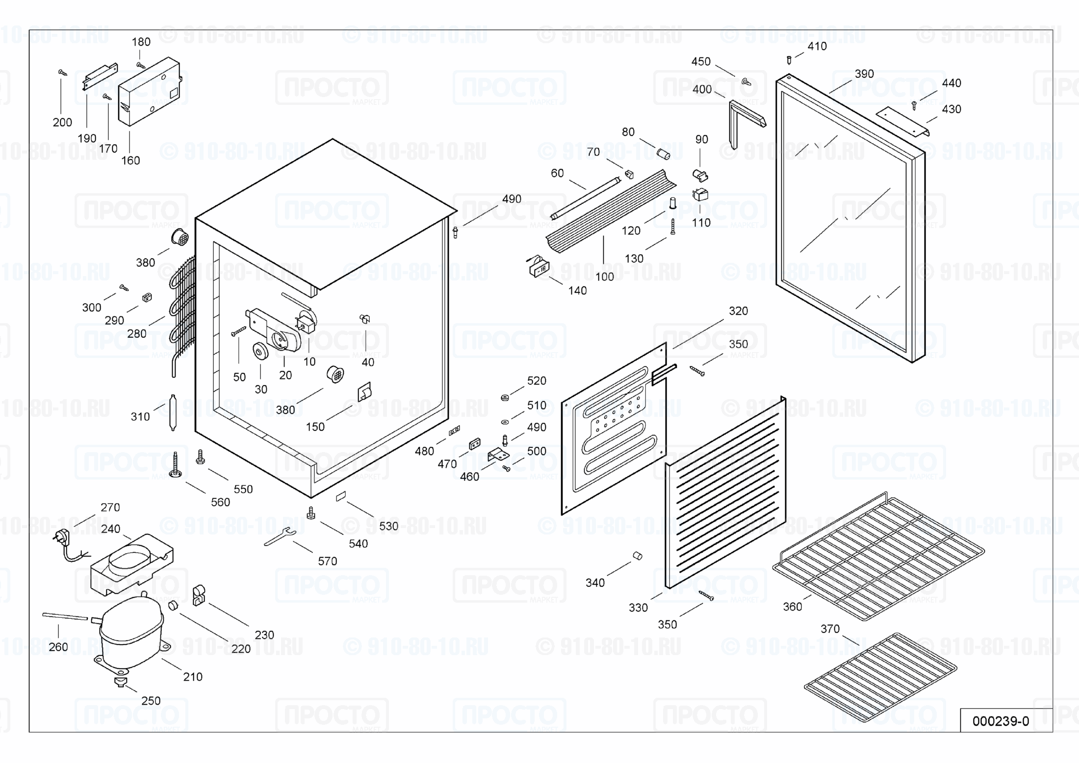 Взрыв-схема запчастей холодильника Liebherr WKU 1802-10