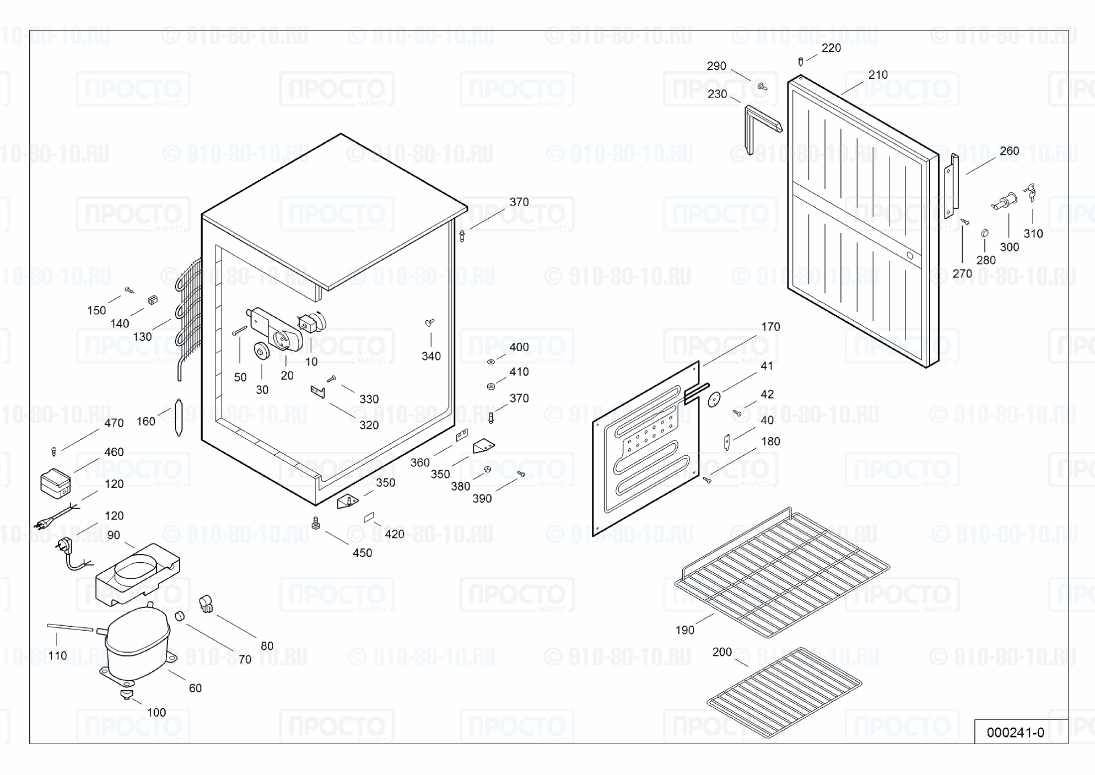 Взрыв-схема запчастей холодильника Liebherr FKS 1800-10