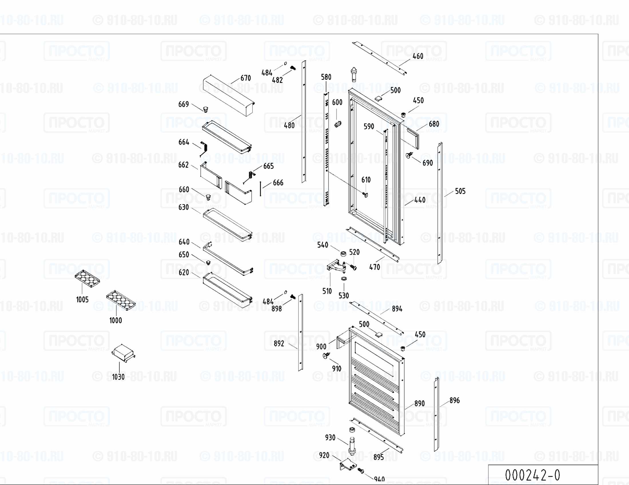 Взрыв-схема холодильника Liebherr KGT 3525-12