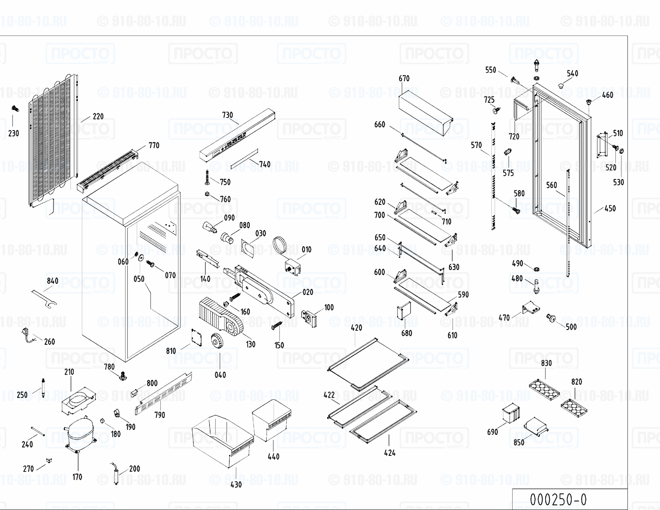 Взрыв-схема запчастей холодильника Liebherr KS 3230-10