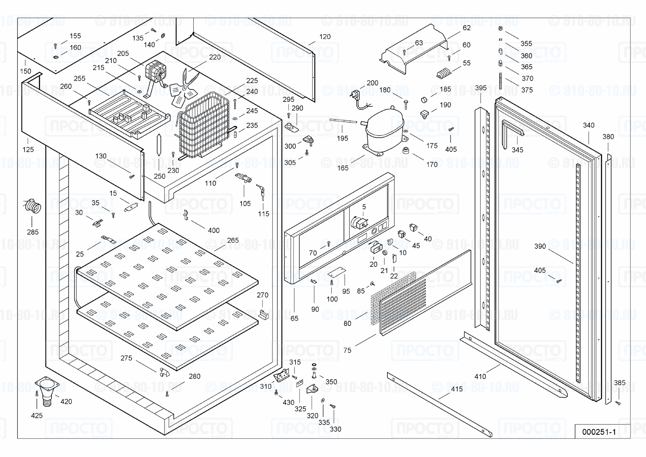 Взрыв-схема запчастей холодильника Liebherr BGS 7410-10A