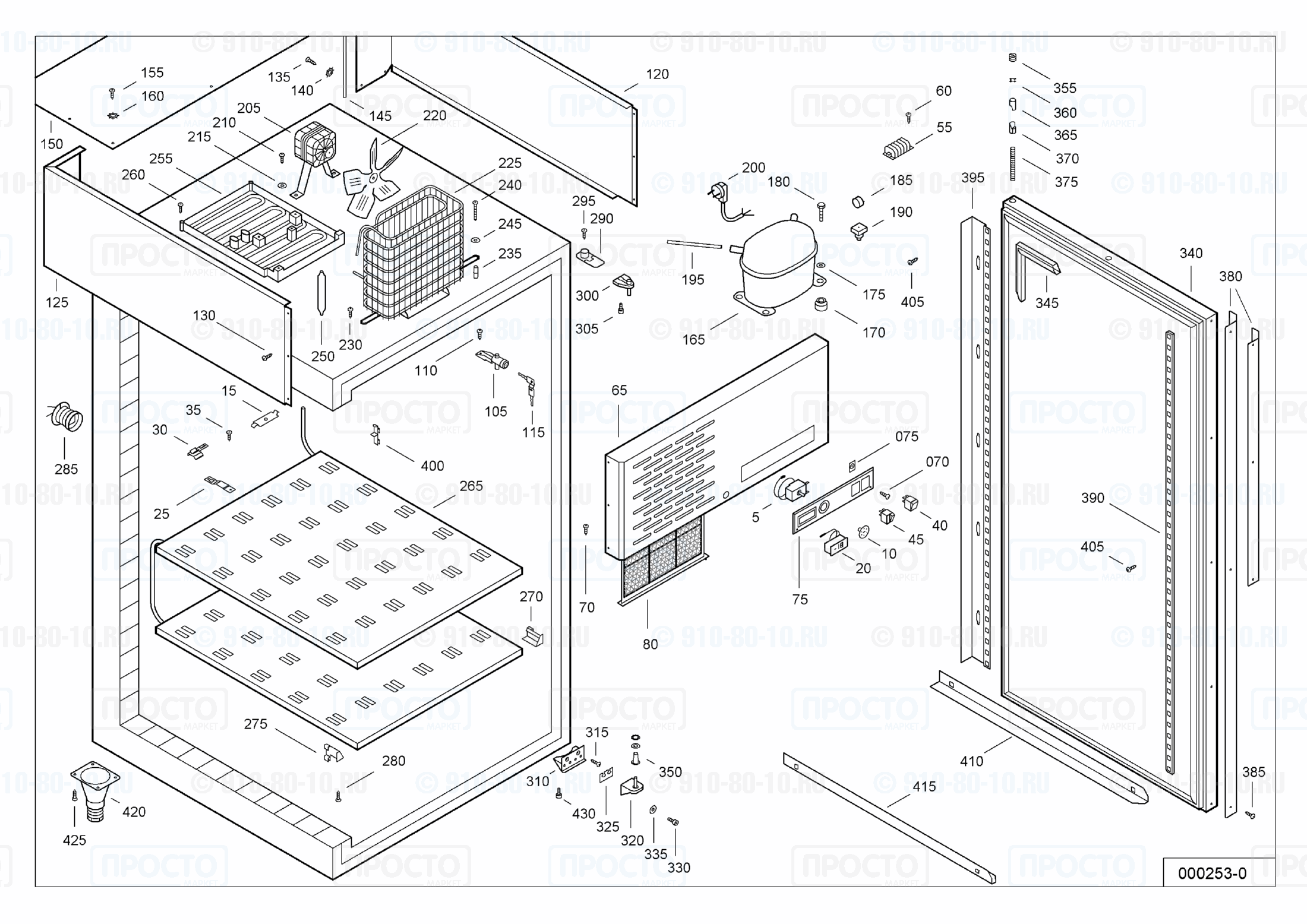 Взрыв-схема запчастей холодильника Liebherr BGS 7440-10