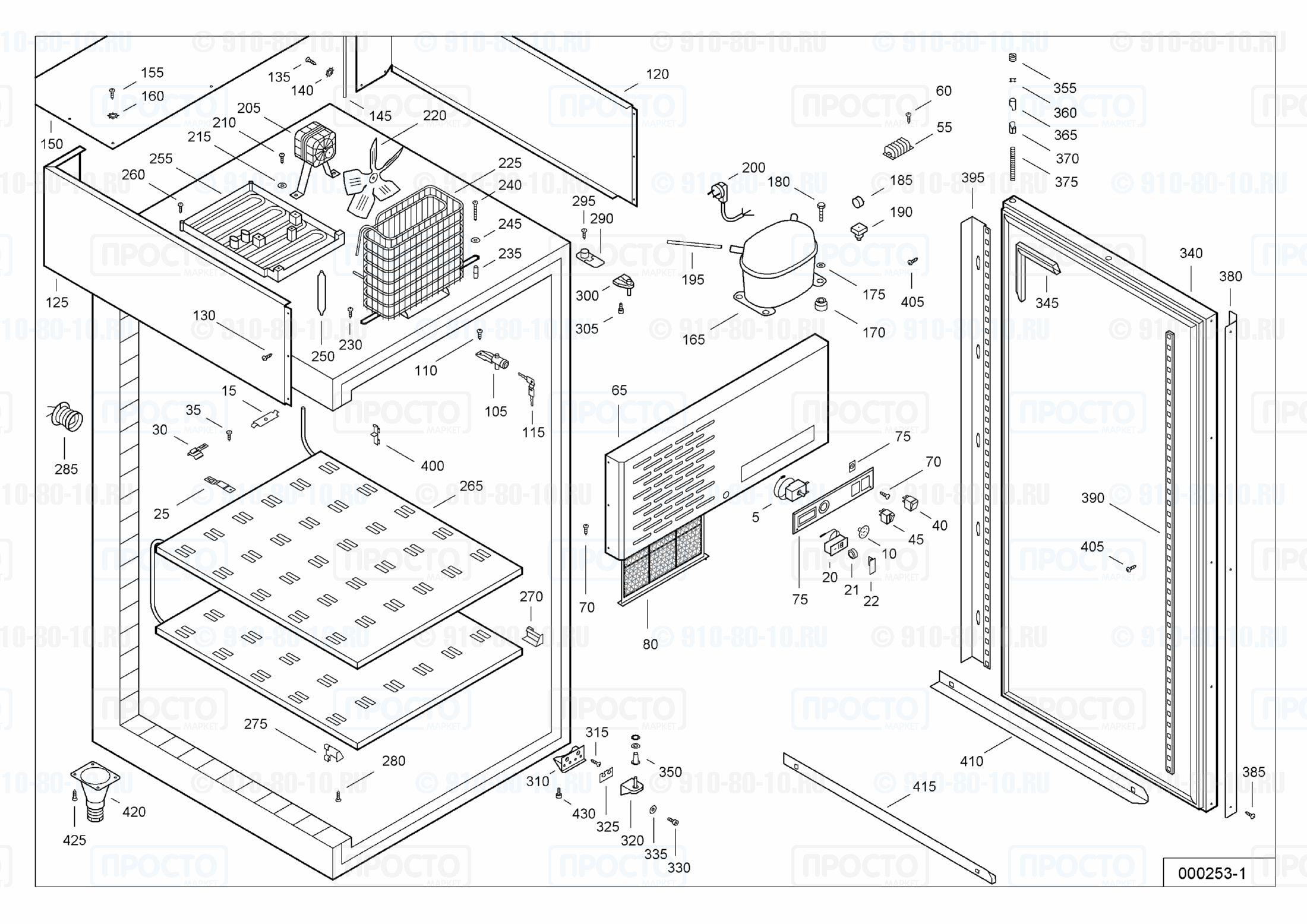 Взрыв-схема запчастей холодильника Liebherr BGS 7440-10A
