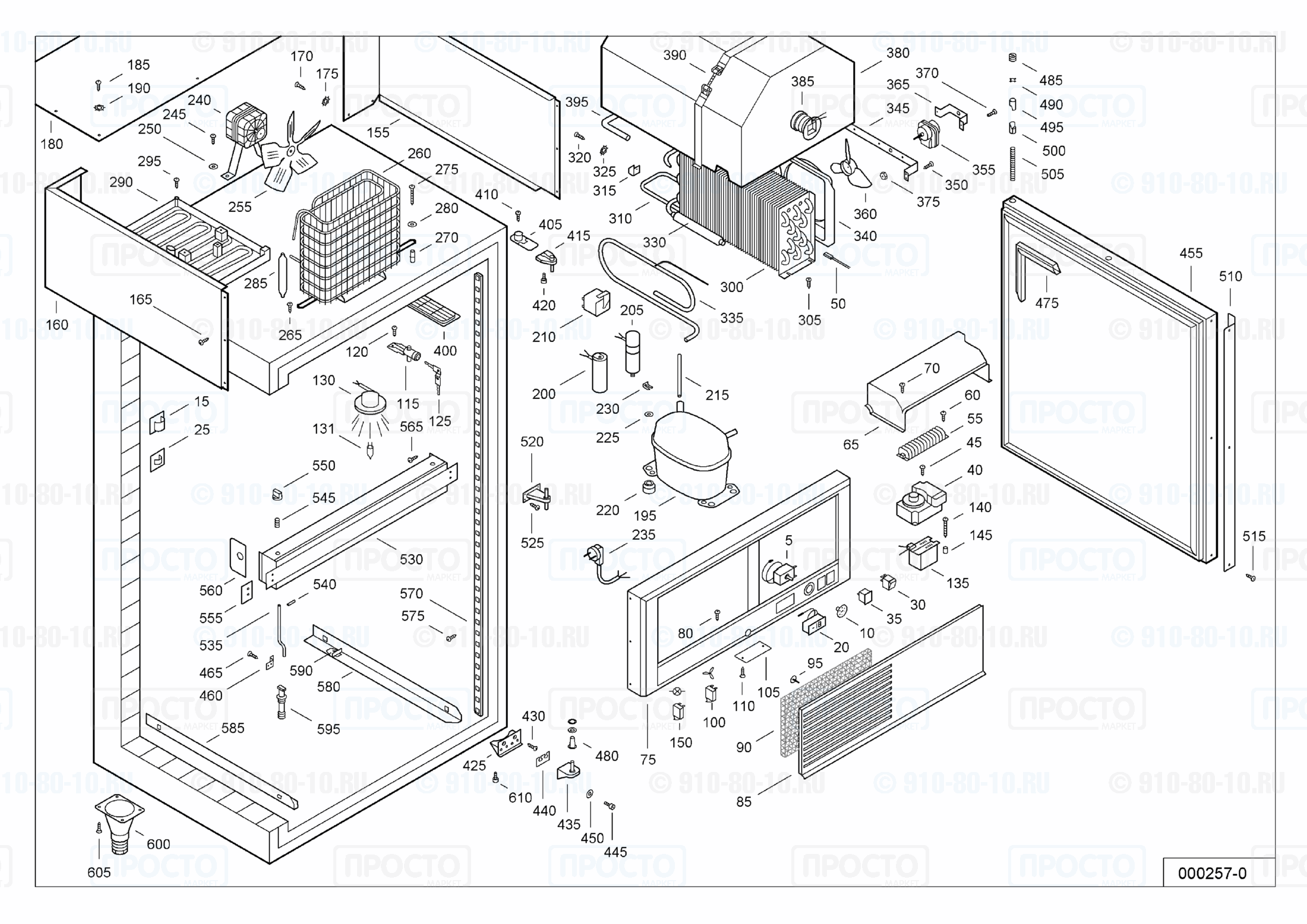 Взрыв-схема запчастей холодильника Liebherr UTB 5523-5