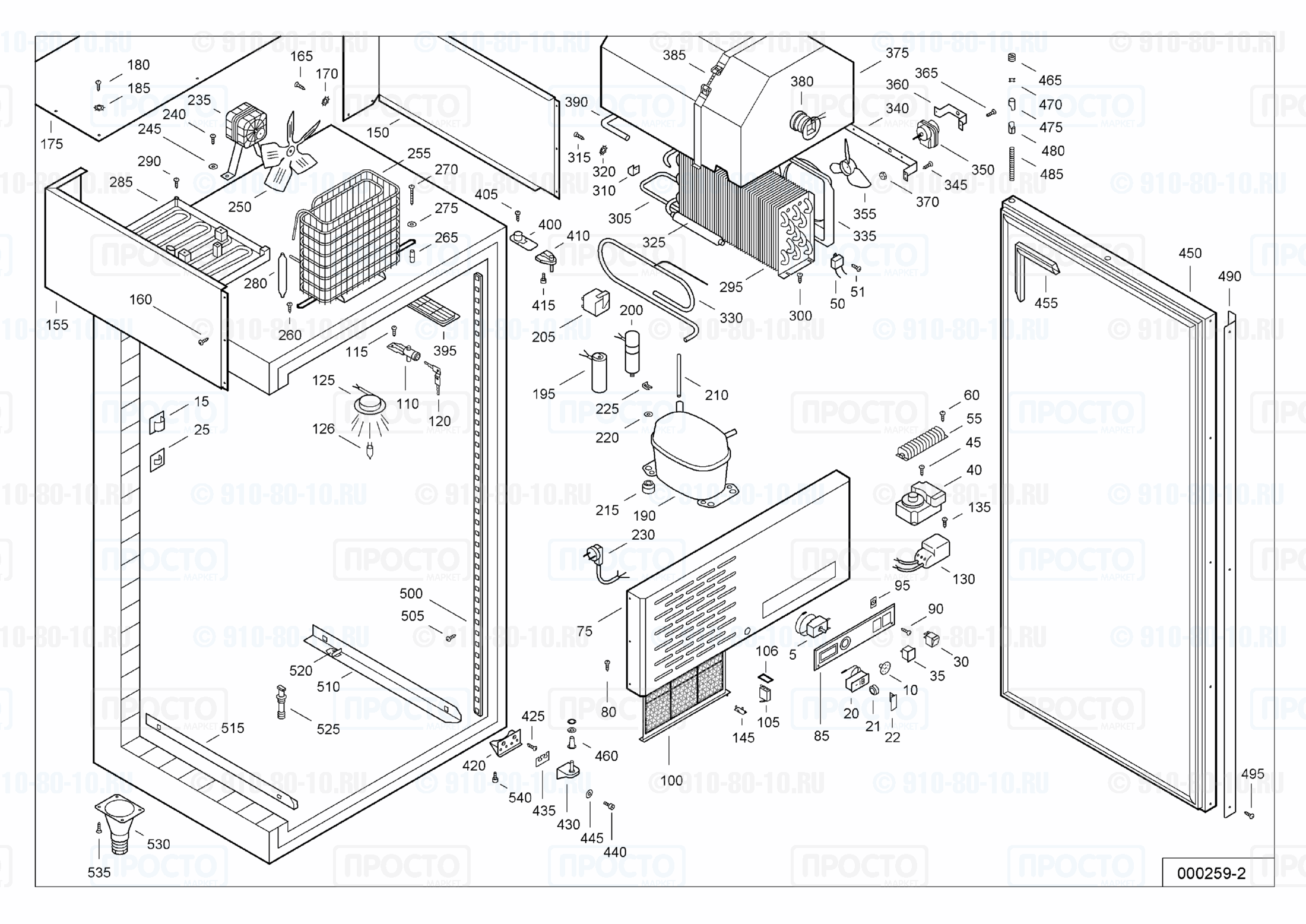 Взрыв-схема запчастей холодильника Liebherr UTB 5570-5 B