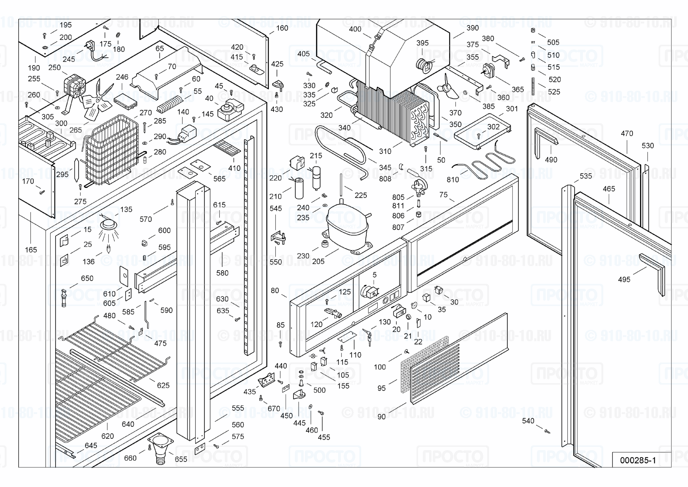 Взрыв-схема запчастей холодильника Liebherr UGS 1423-5 A