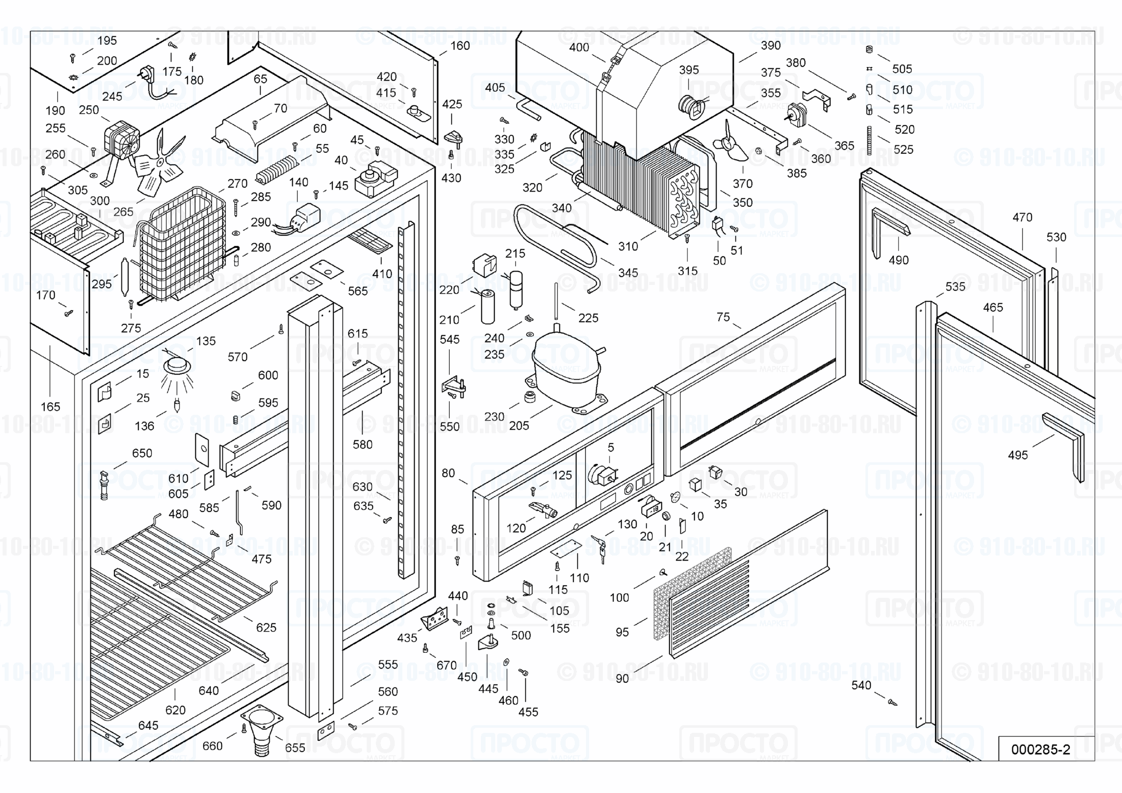 Взрыв-схема запчастей холодильника Liebherr UGS 1423-5 B
