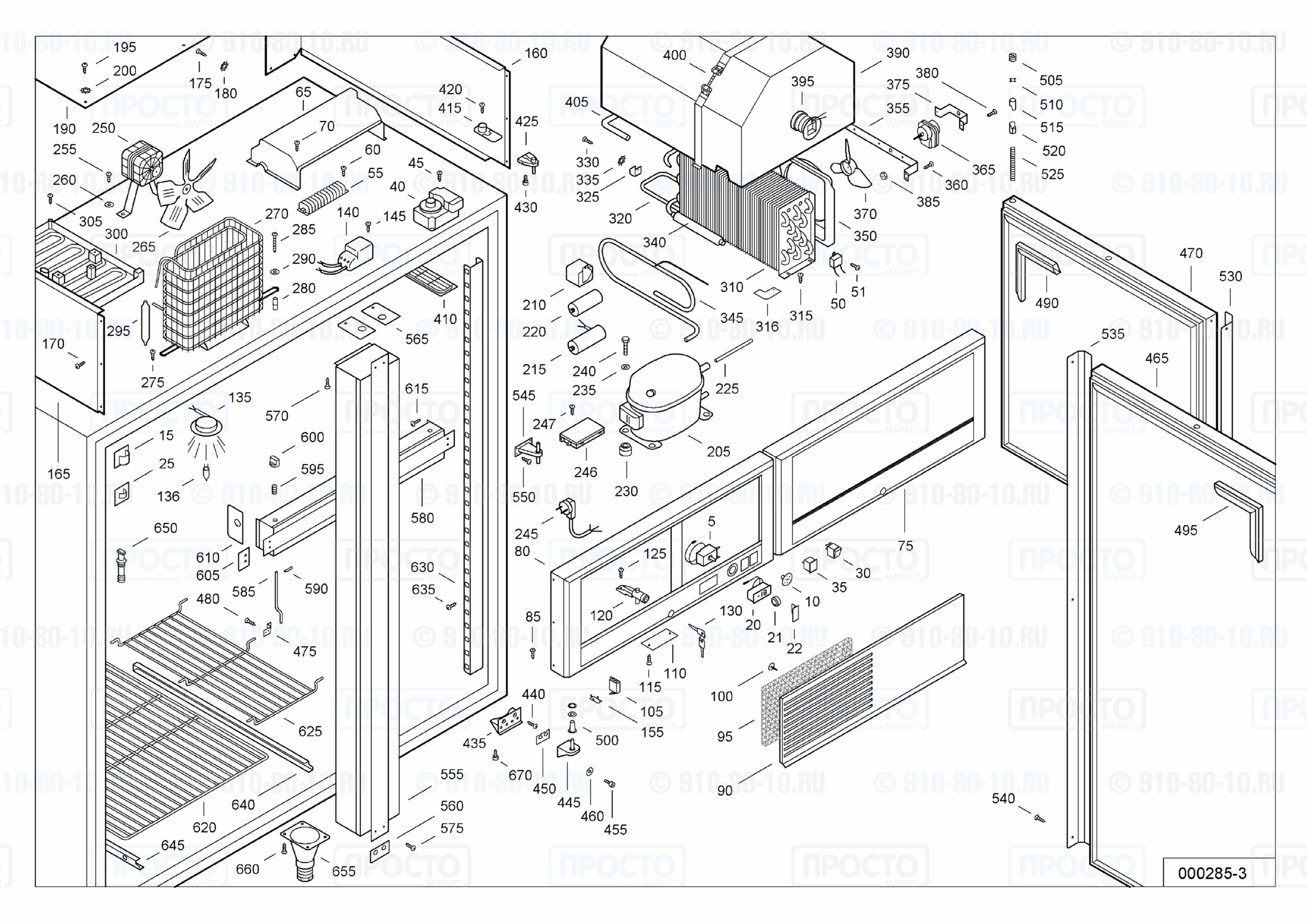 Взрыв-схема запчастей холодильника Liebherr UGS 1423-15