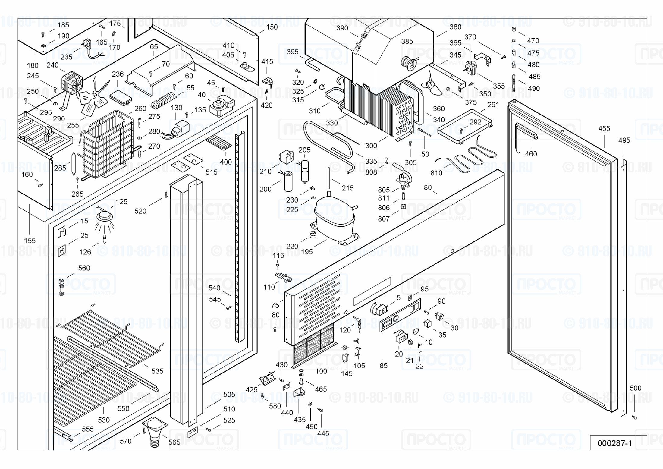 Взрыв-схема запчастей холодильника Liebherr UGS 1470-5 A