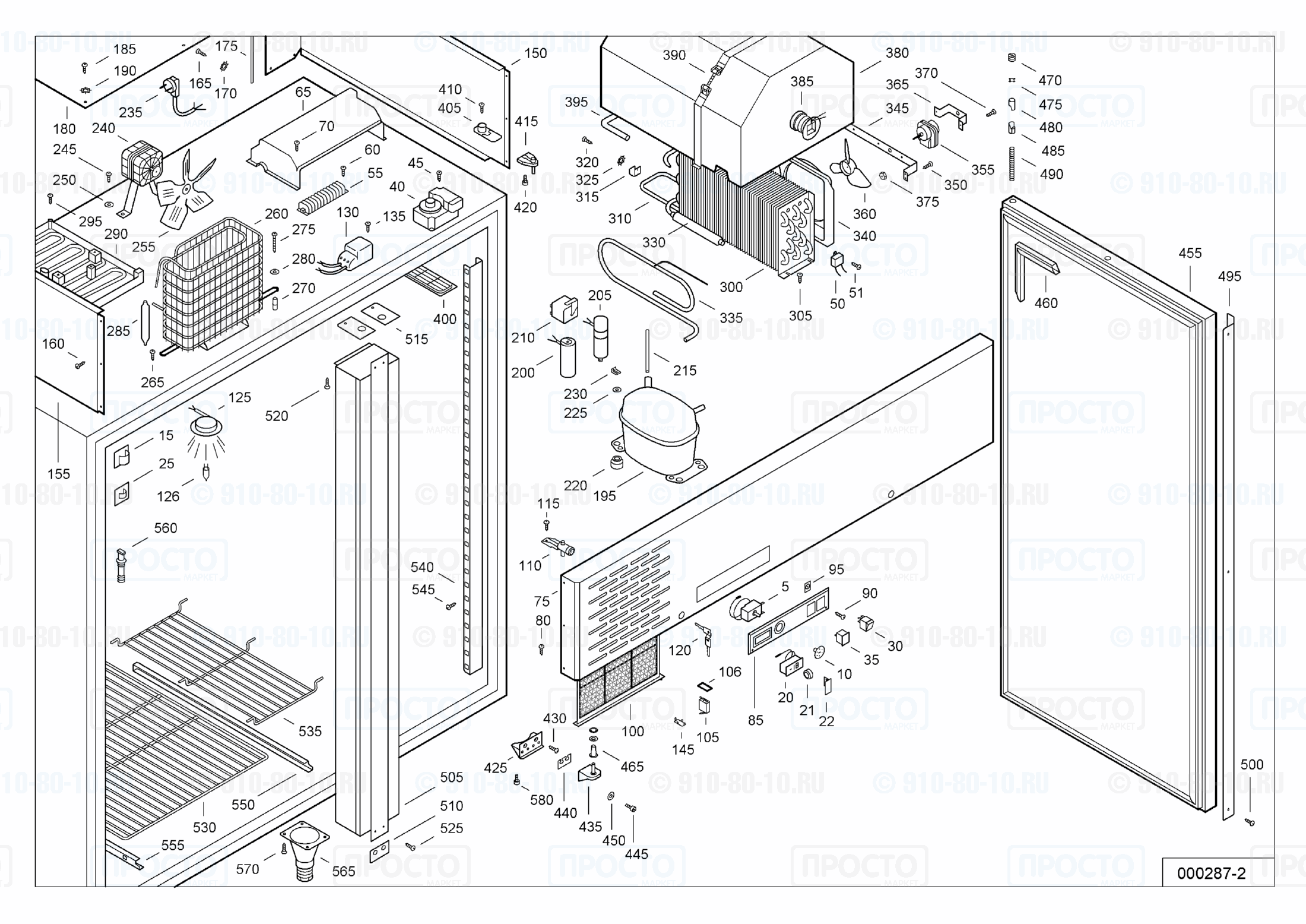Взрыв-схема запчастей холодильника Liebherr UGS 1470-5 B
