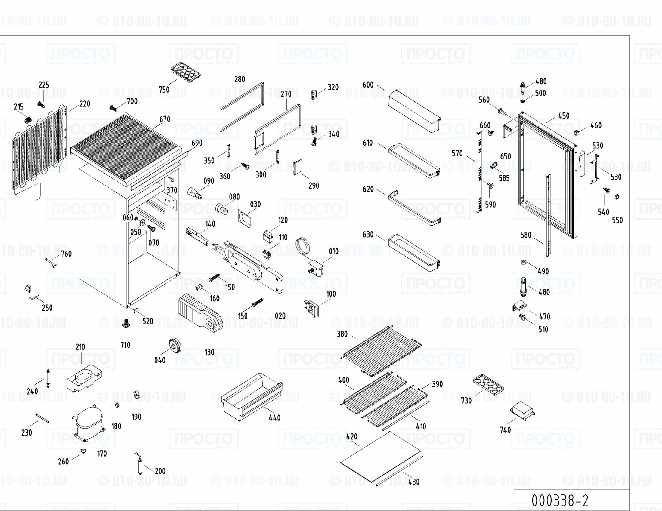 Взрыв-схема холодильника Liebherr KT 1413-20F